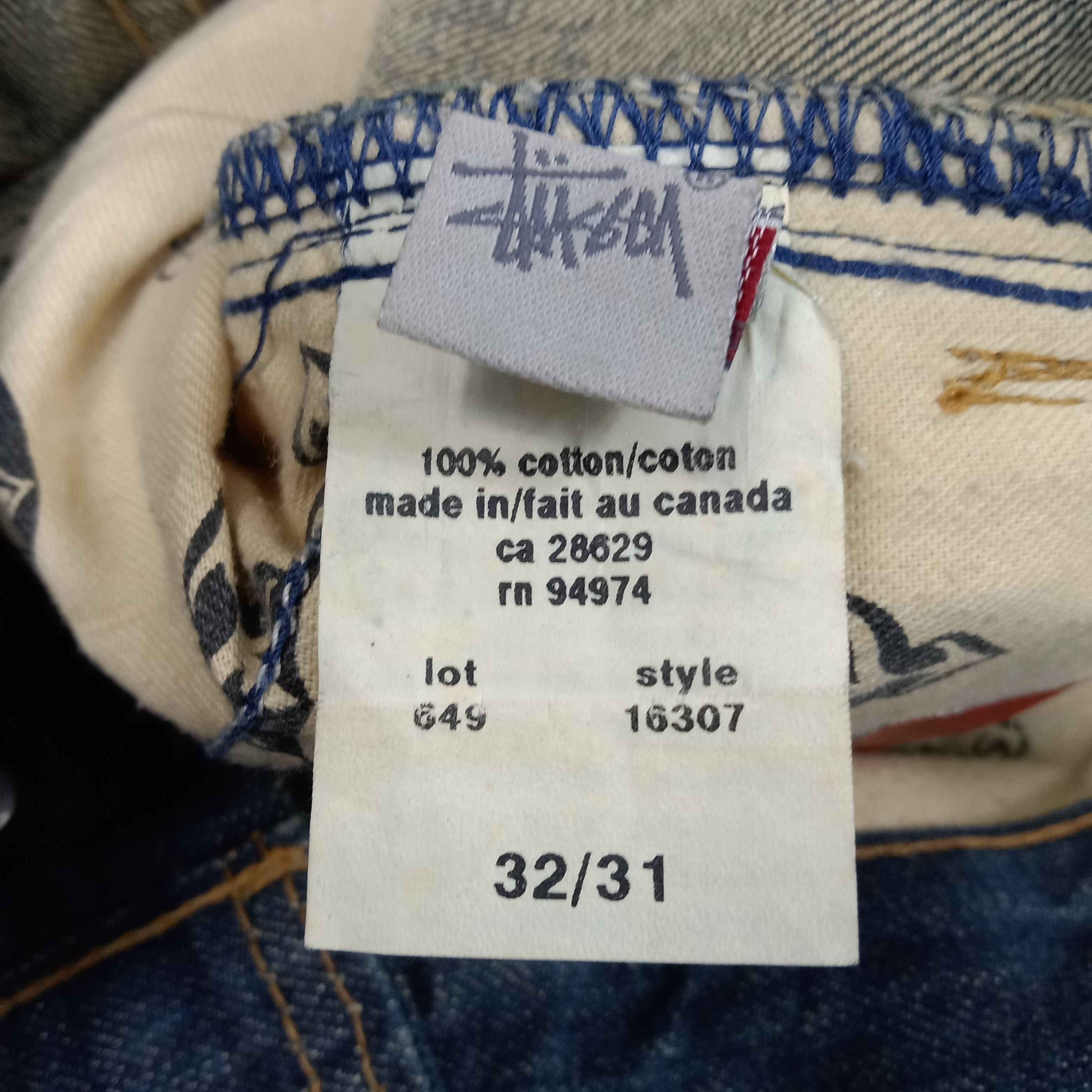 Stussy Stussy American Streetwear Style Baggy Denim Jeans C235N16 Size US 32 / EU 48 - 13 Thumbnail