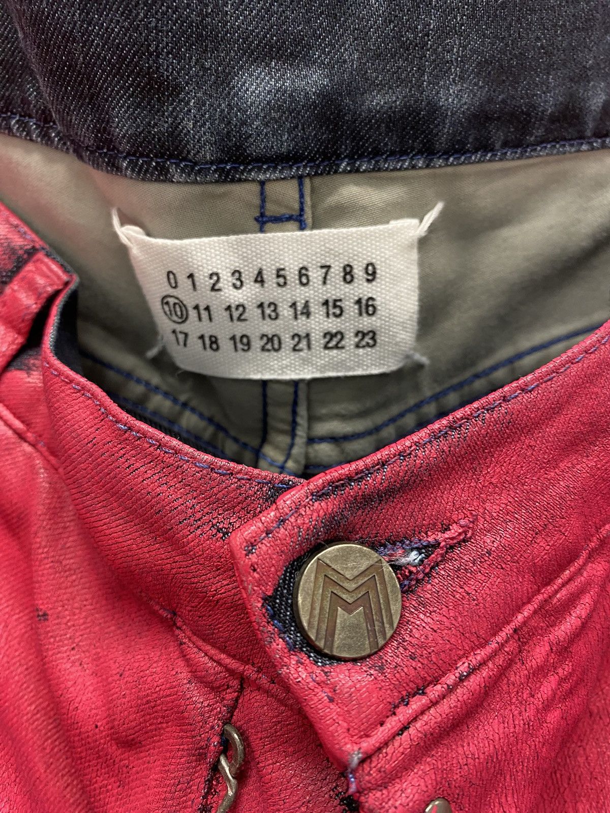 Maison Margiela Maison Martin Margiela Pink Painted Straight-Leg Jeans Size US 34 / EU 50 - 6 Thumbnail