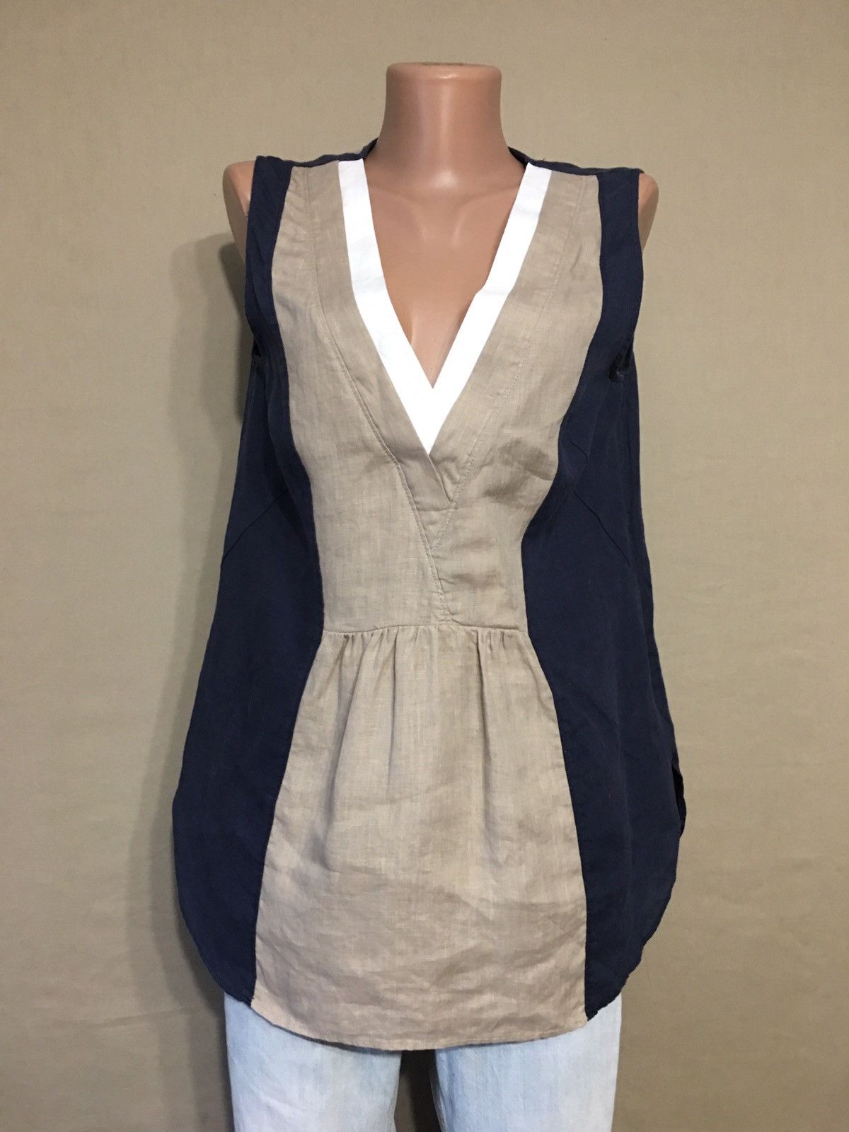 Other ROSSO35 Genova Linen Blouse Sleeveless Size IT 42 Size M / US 6-8 / IT 42-44 - 1 Thumbnail