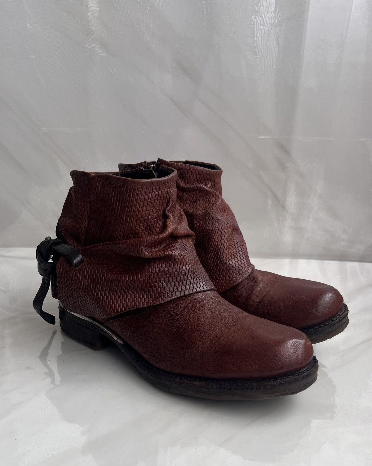A.S.98 As 98 Airstep italian Zipper Boho Biker distressed boot Size US 8 / IT 38 - 1 Thumbnail