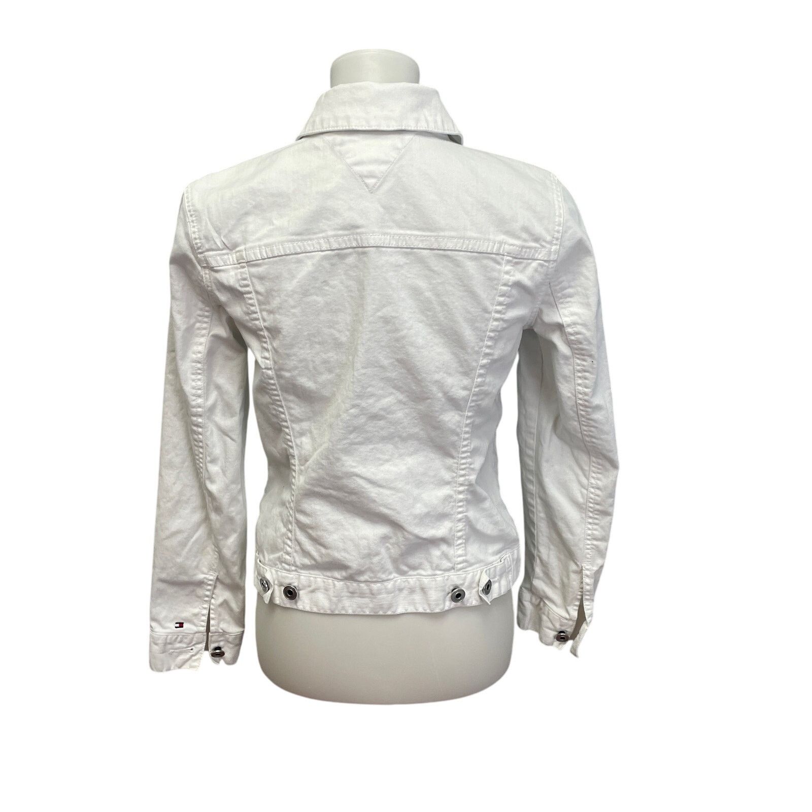 Tommy Hilfiger Hand Printed Tommy Hilfiger Womens Medium Jean Jacket Size M / US 6-8 / IT 42-44 - 4 Thumbnail