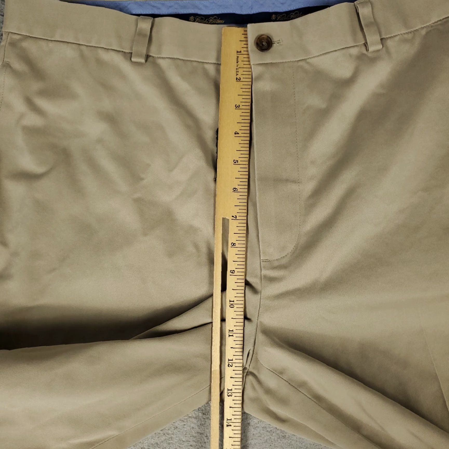 Brooks Brothers Brooks Brothers Pants Mens 38x34 Beige Clark Flat Front Chino Trousers Regular Size US 38 / EU 54 - 5 Thumbnail