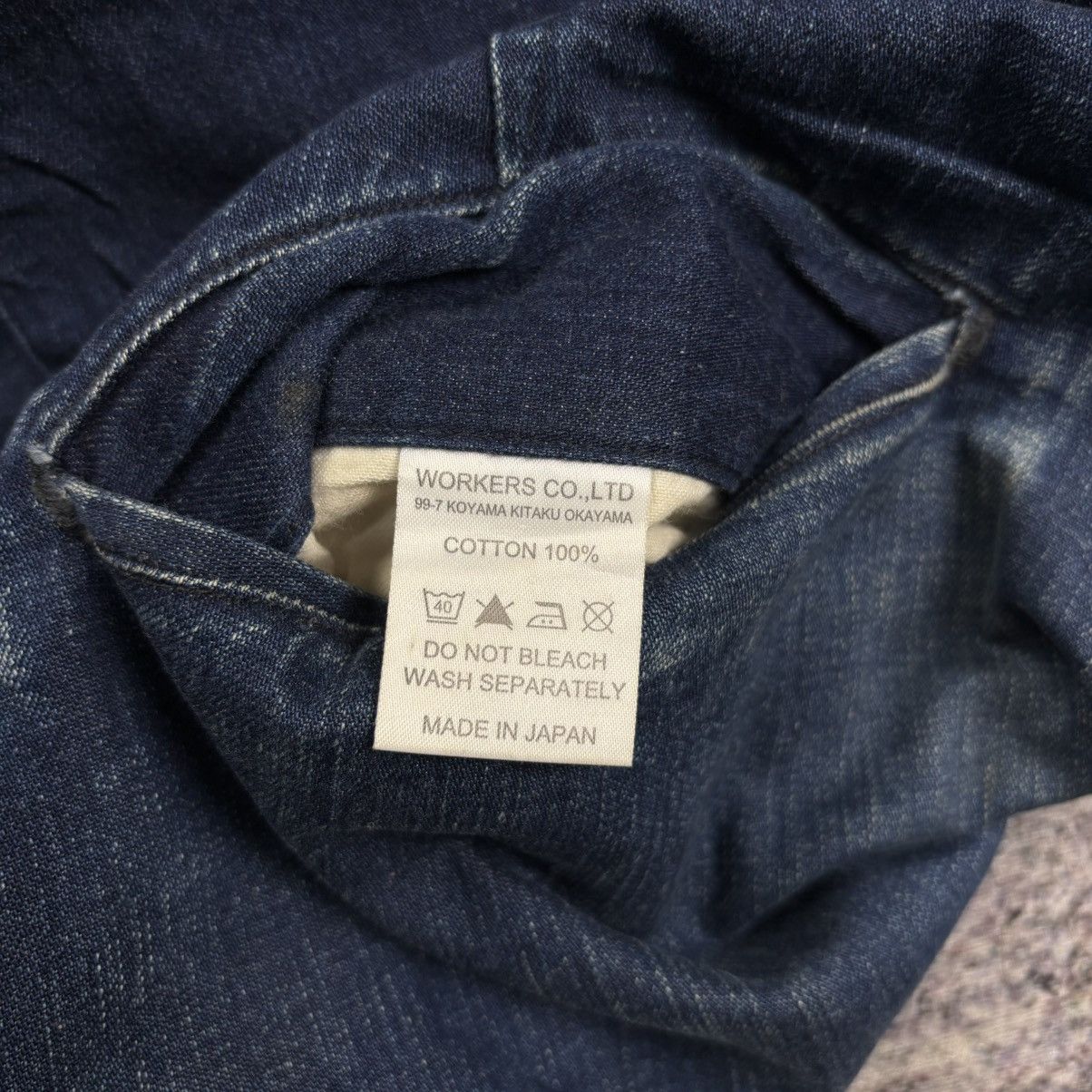 Japanese Brand Workers co military indigo denim button fly Size US 32 / EU 48 - 9 Thumbnail