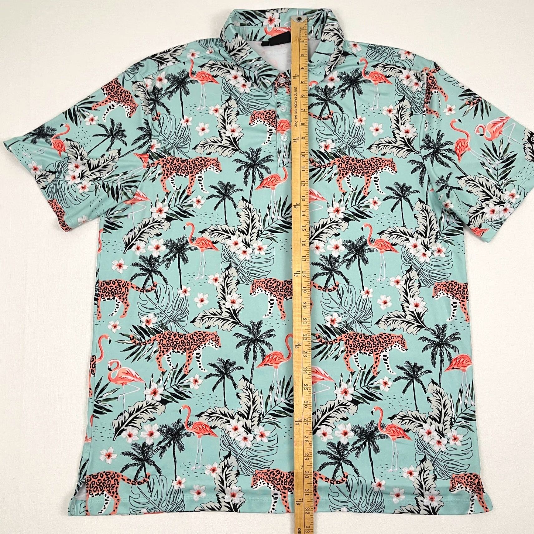 Vintage Greenside Golf Shirt Mens 2XL Green Animal Floral Active Golf Performance Polo Size US XXL / EU 58 / 5 - 4 Thumbnail