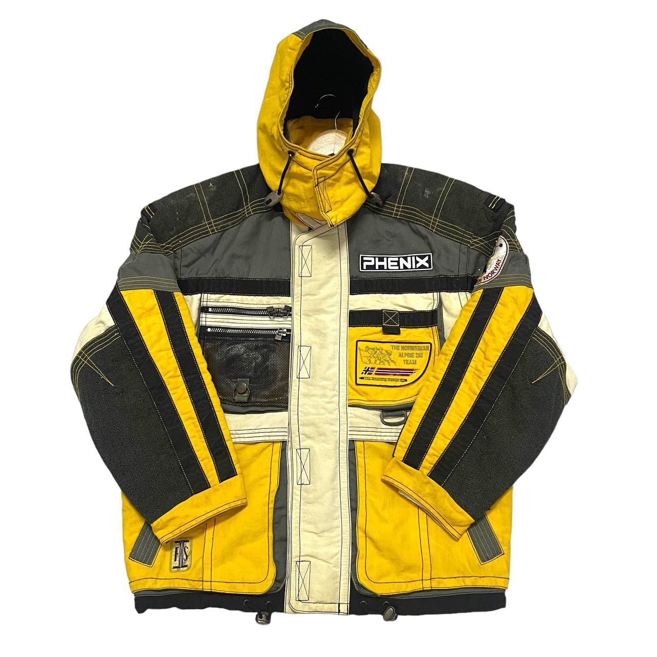 image of Vintage 90's Phenix Alpin Ski Pool Norway Ski Gear Jacket in Yellow, Men's (Size XL)