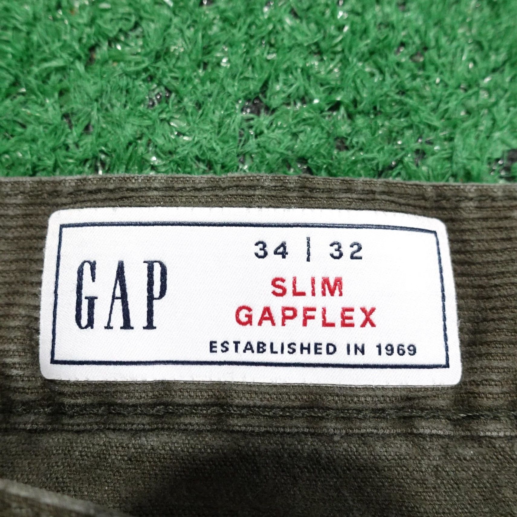 Gap GAP Pants Mens 34x32 Slim Gapflex Corduroy Chino Stretch 5-Pocket Casual Green Pants Mens Size US 34 / EU 50 - 6 Thumbnail