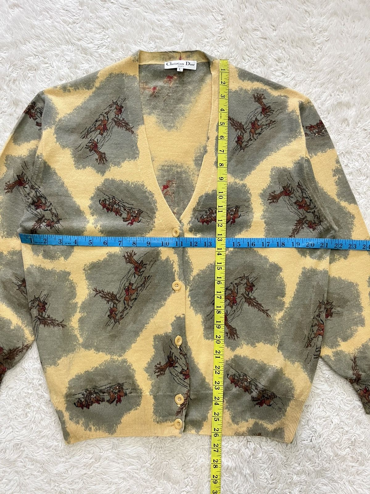 vintage christian dior motif cardigan