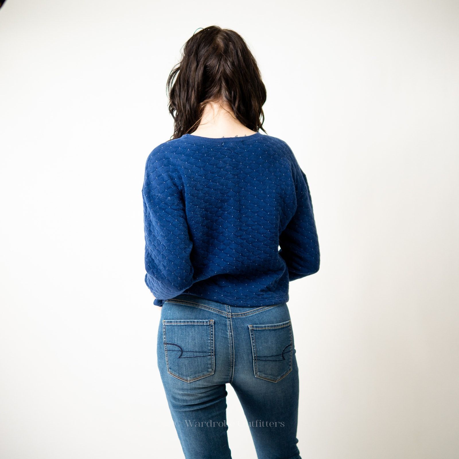 Vintage Vintage 90s Quilted Pullover Sweater Sweatshirt Size M / US 6-8 / IT 42-44 - 2 Thumbnail