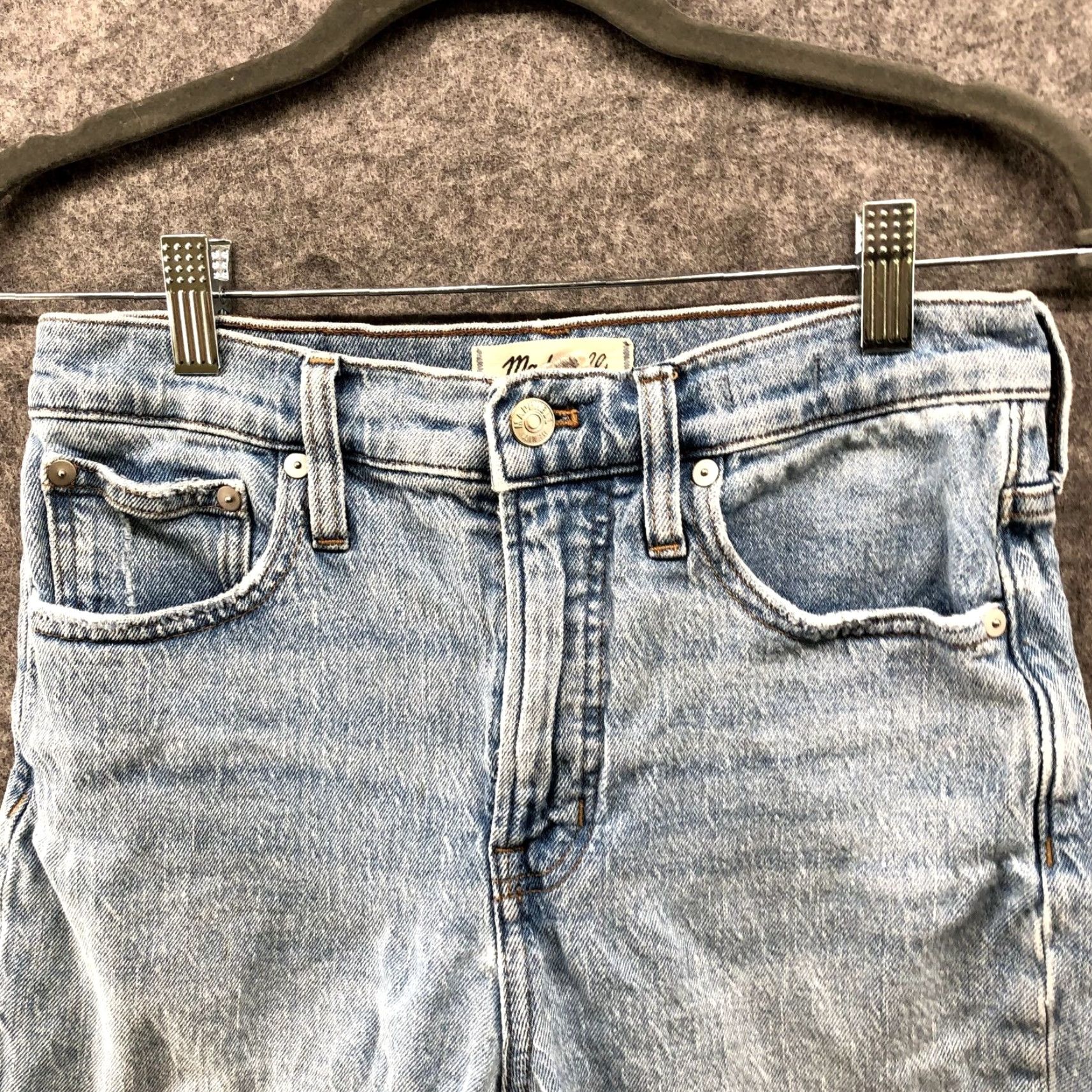 Madewell VINTAGE Madewell Jean Shorts Womens 26 Blue Cut-Off 5-Pocket Design Denim Cotton Blend Mid Rise 8'' Inseam 8" Womens Size 26" / US 2 / IT 38 - 3 Thumbnail