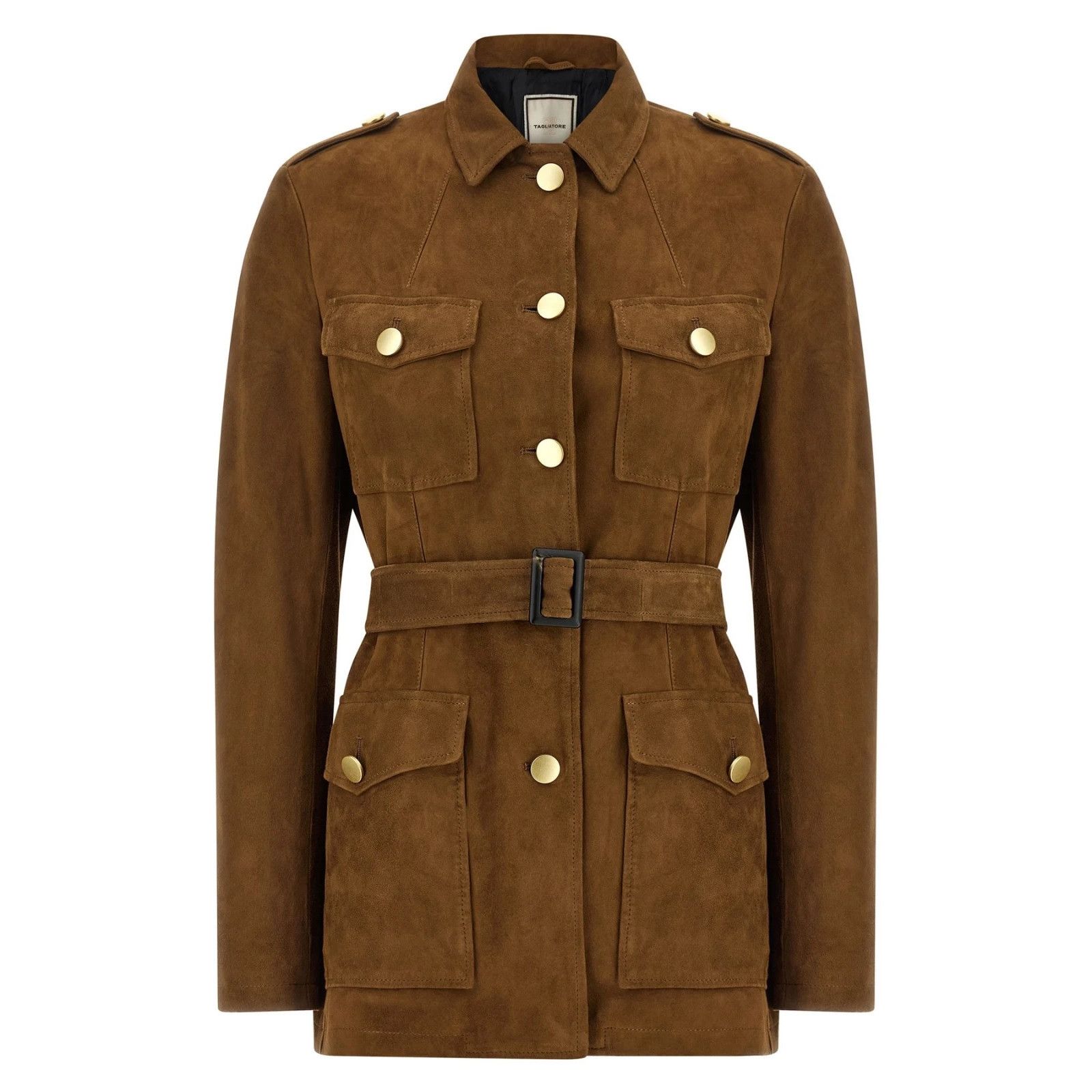 TAGLIATORE Clea Brown Leather Jacket New & Authentic (Women'