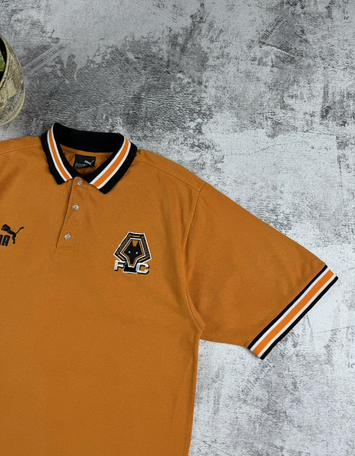 Puma Wolverhampton Wolves 1998/2000 FC Football Polo T Shirt Tee Size US M / EU 48-50 / 2 - 5 Thumbnail