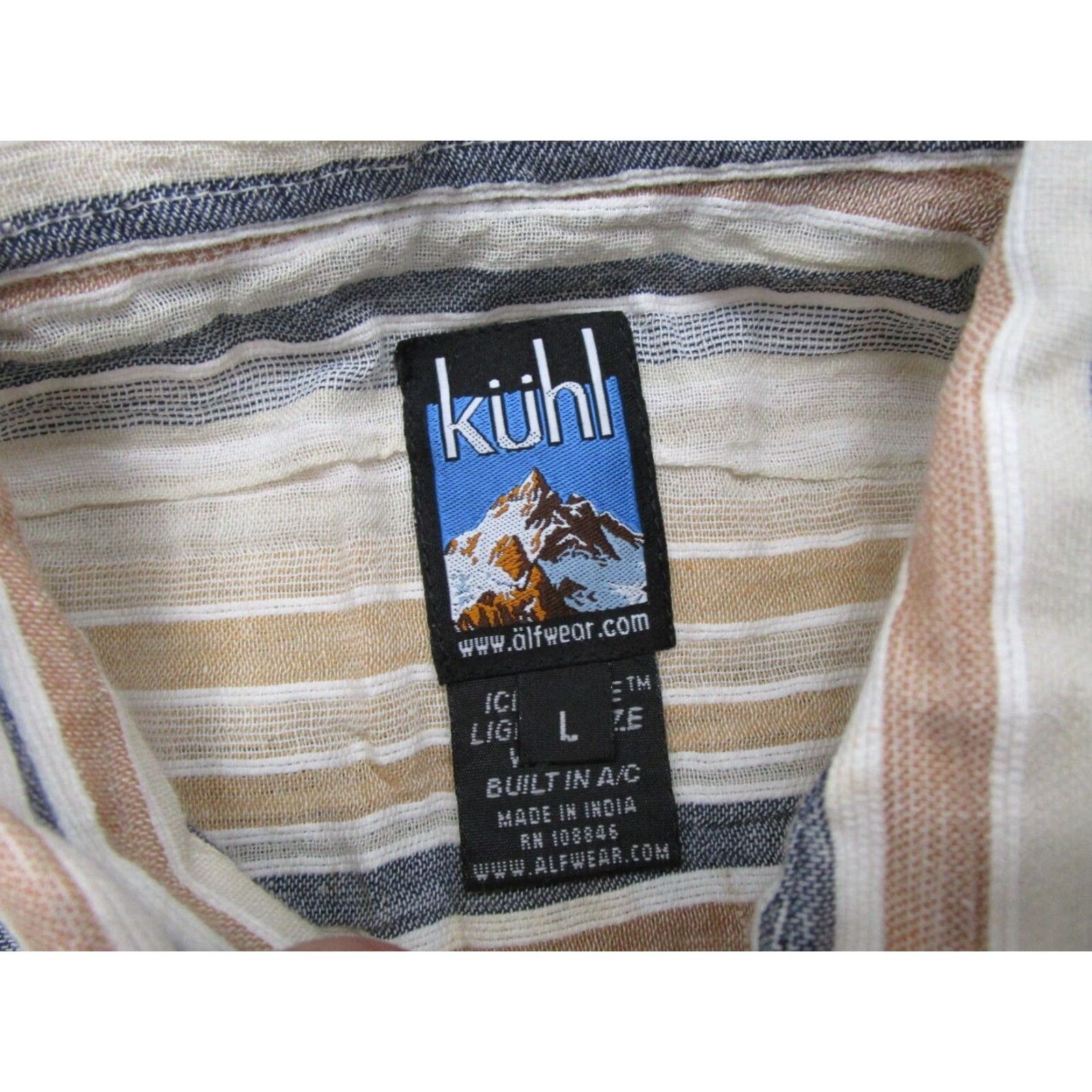 Vintage VTG KUHL Men’s Striped Cotton Shirt L Jewelry Read Size US L / EU 52-54 / 3 - 2 Thumbnail