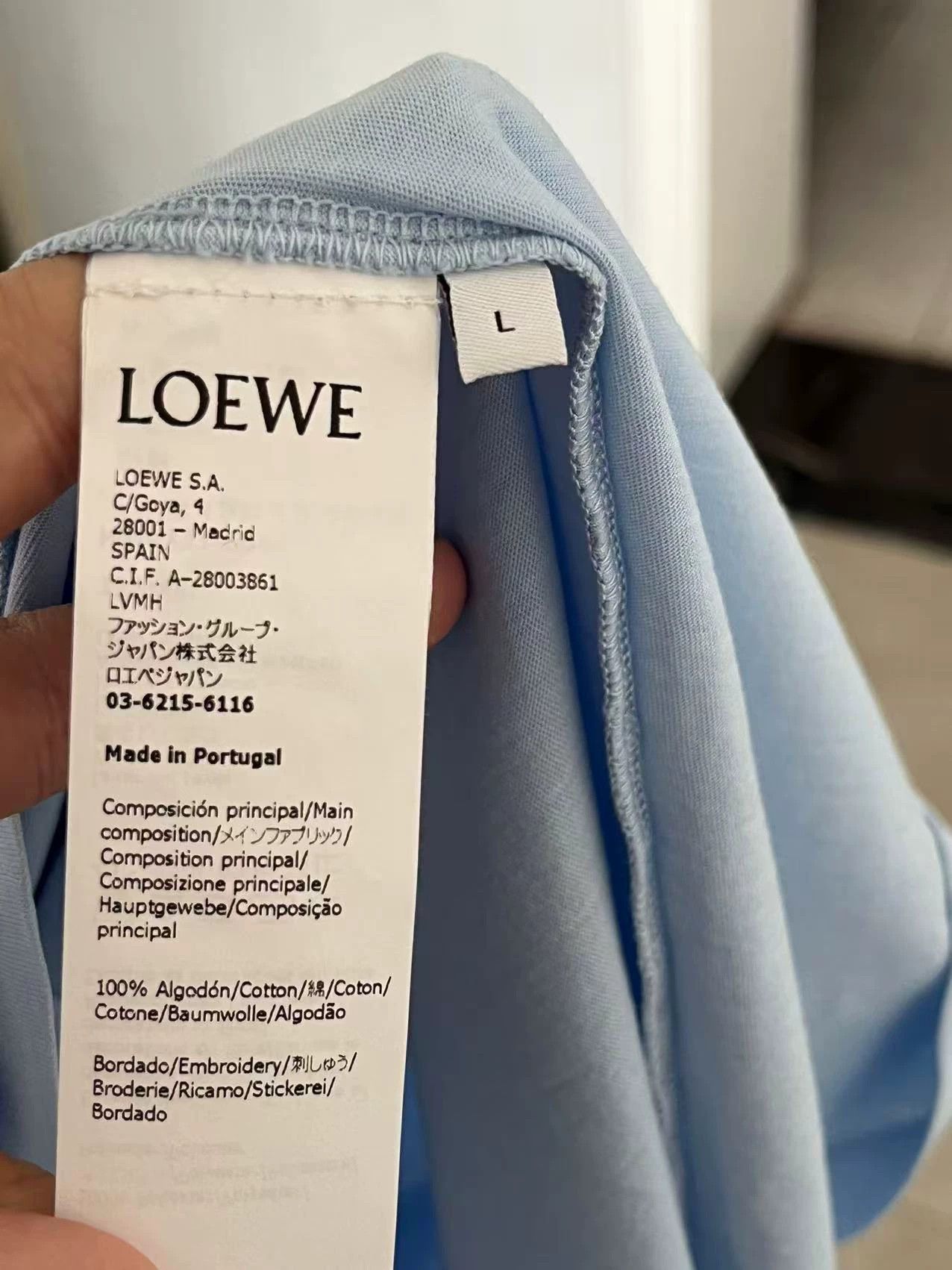 Loewe LOEWE Blue L Short Sleeve Logo Tee New With Tags Size US L / EU 52-54 / 3 - 4 Thumbnail