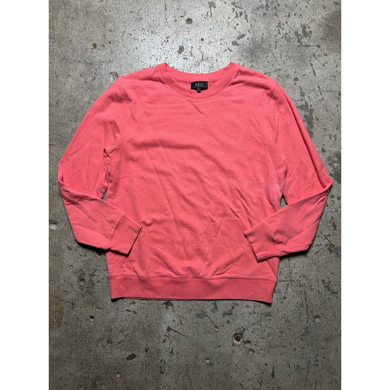 A.P.C. APC Men's Long Sleeve Cotton Crew Pullover Sweatshirt XL Size US XL / EU 56 / 4 - 1 Thumbnail