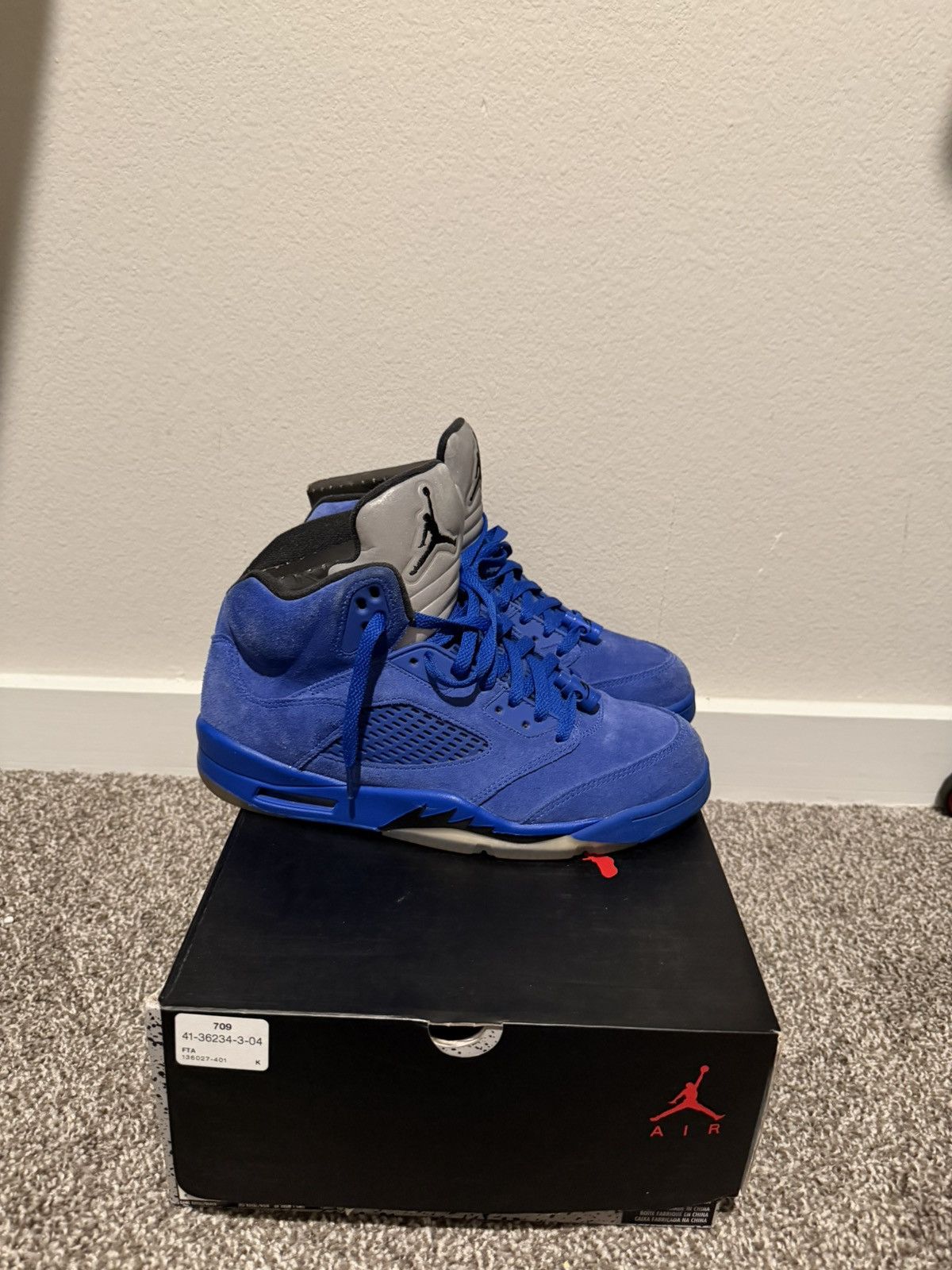 Nike Royal Blue Jordan 5 Size US 8.5 / EU 41-42 - 4 Thumbnail