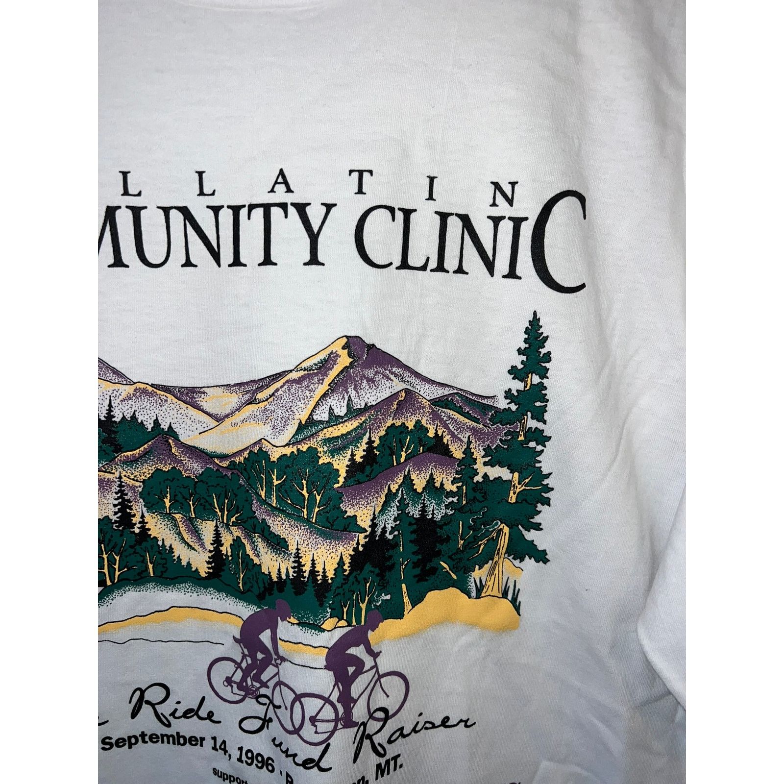 Jerzees 1996 Vintage Gallatin Clinic Bike Ride Fund Shirt VTG 90s L Size US L / EU 52-54 / 3 - 3 Thumbnail