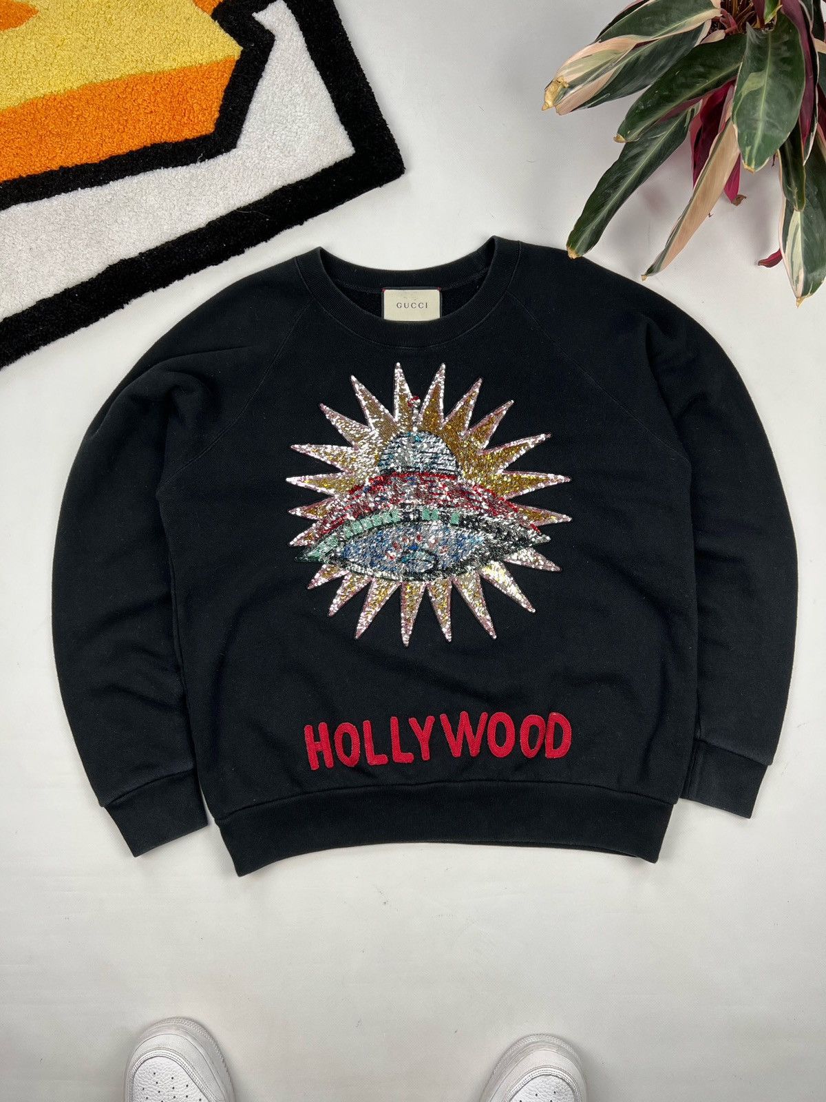 image of Gucci 'hollywood' Ufo Sweatshirt in Black, Men's (Size XS)