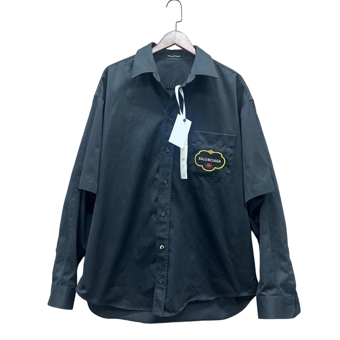 Balenciaga Balenciaga Logo Black Shirt Size M Size US M / EU 48-50 / 2 - 1 Thumbnail