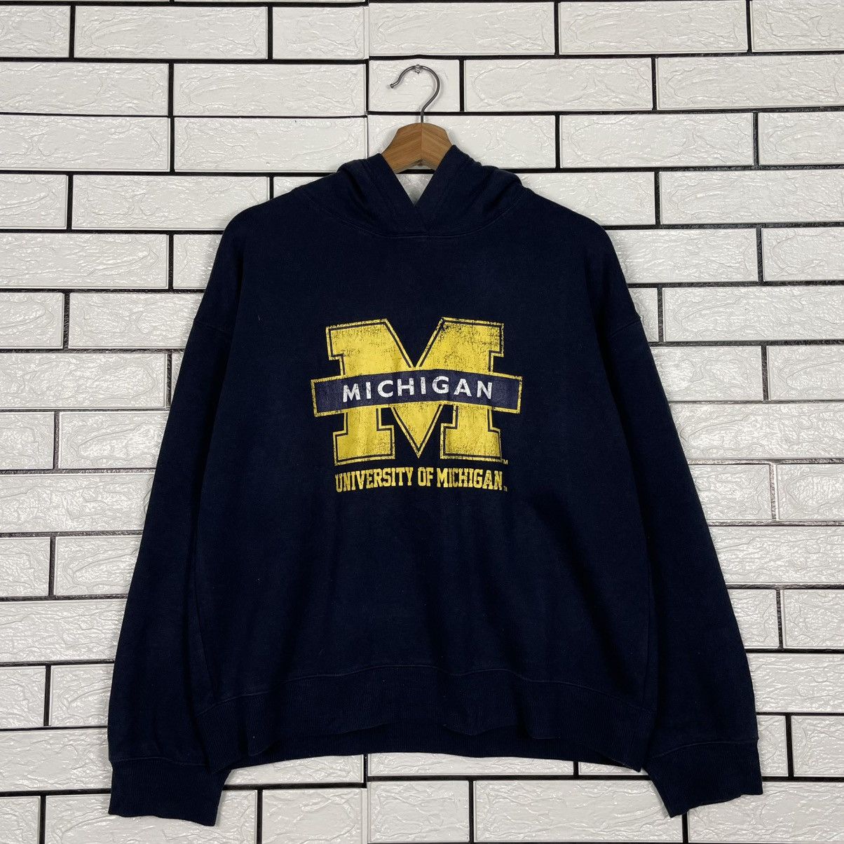 Japanese Brand University Of Michigan Pullover Hoodie Size US M / EU 48-50 / 2 - 10 Thumbnail