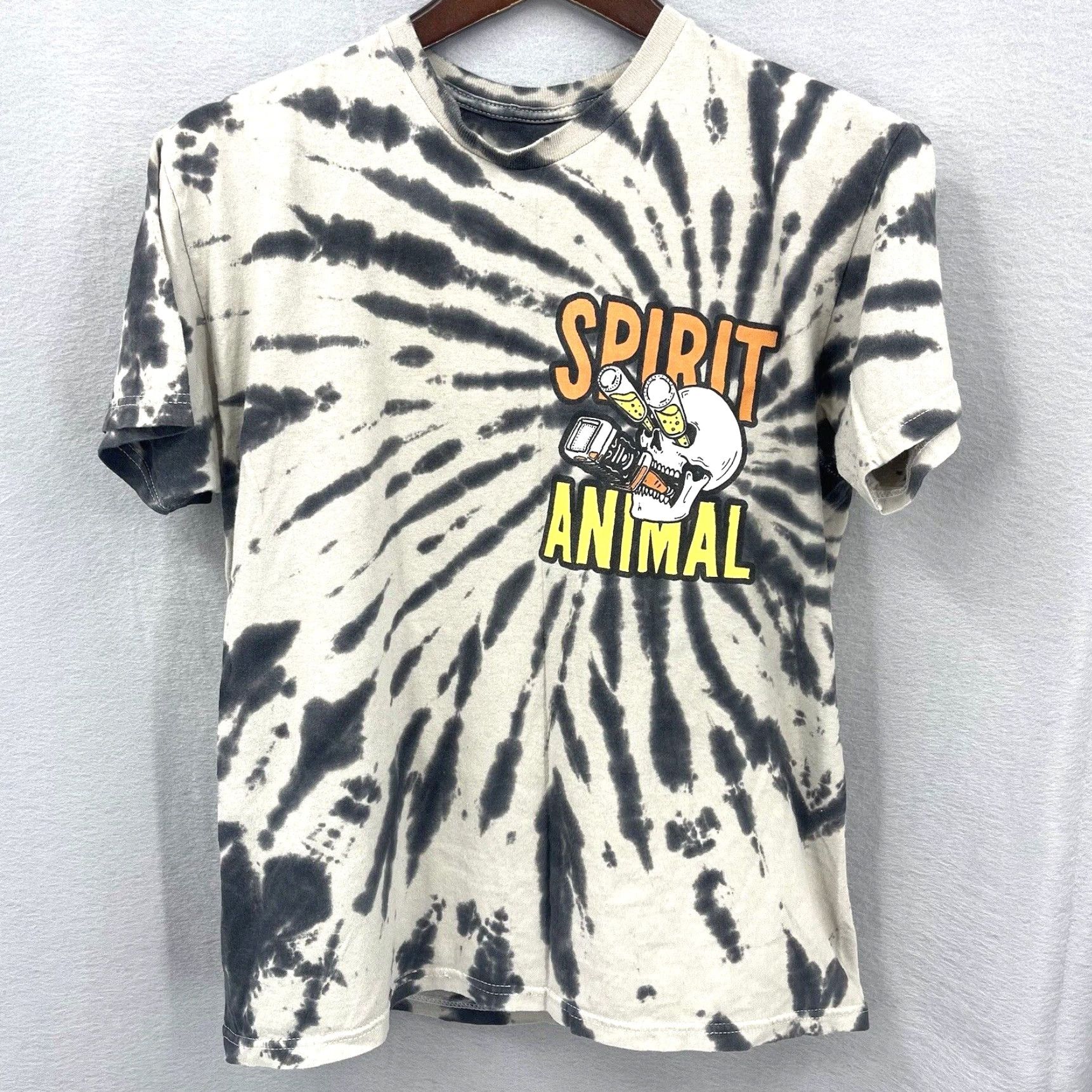 Vintage ALF T-Shirt Mens Small Gray 90s Skull Read As*holes Live Spirit Animal Tie-Dye Crew Neck Short Sleeve Cotton Jersey Vintage No Size US S / EU 44-46 / 1 - 2 Thumbnail