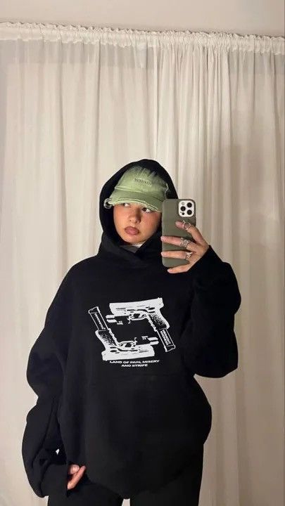 Japanese Brand Punk Gothic Harajuku style hoodie Y2K American pullover Size US XL / EU 56 / 4 - 2 Thumbnail