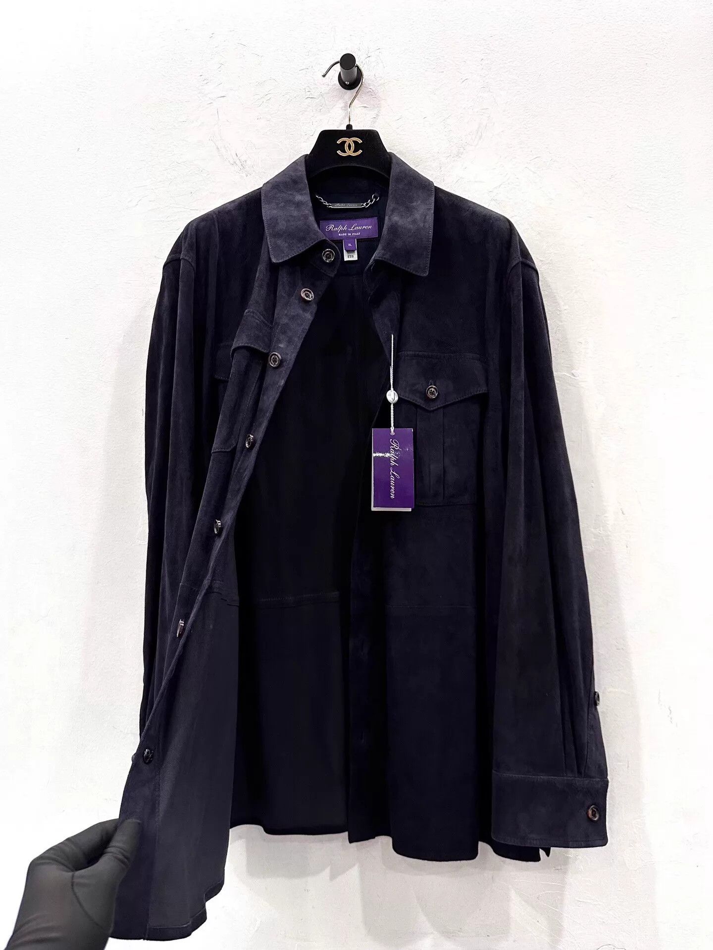 Polo Ralph Lauren Ralph Lauren Purple Men's Deep Navy Cashmere Suede XL Jacket Size US XL / EU 56 / 4 - 3 Thumbnail