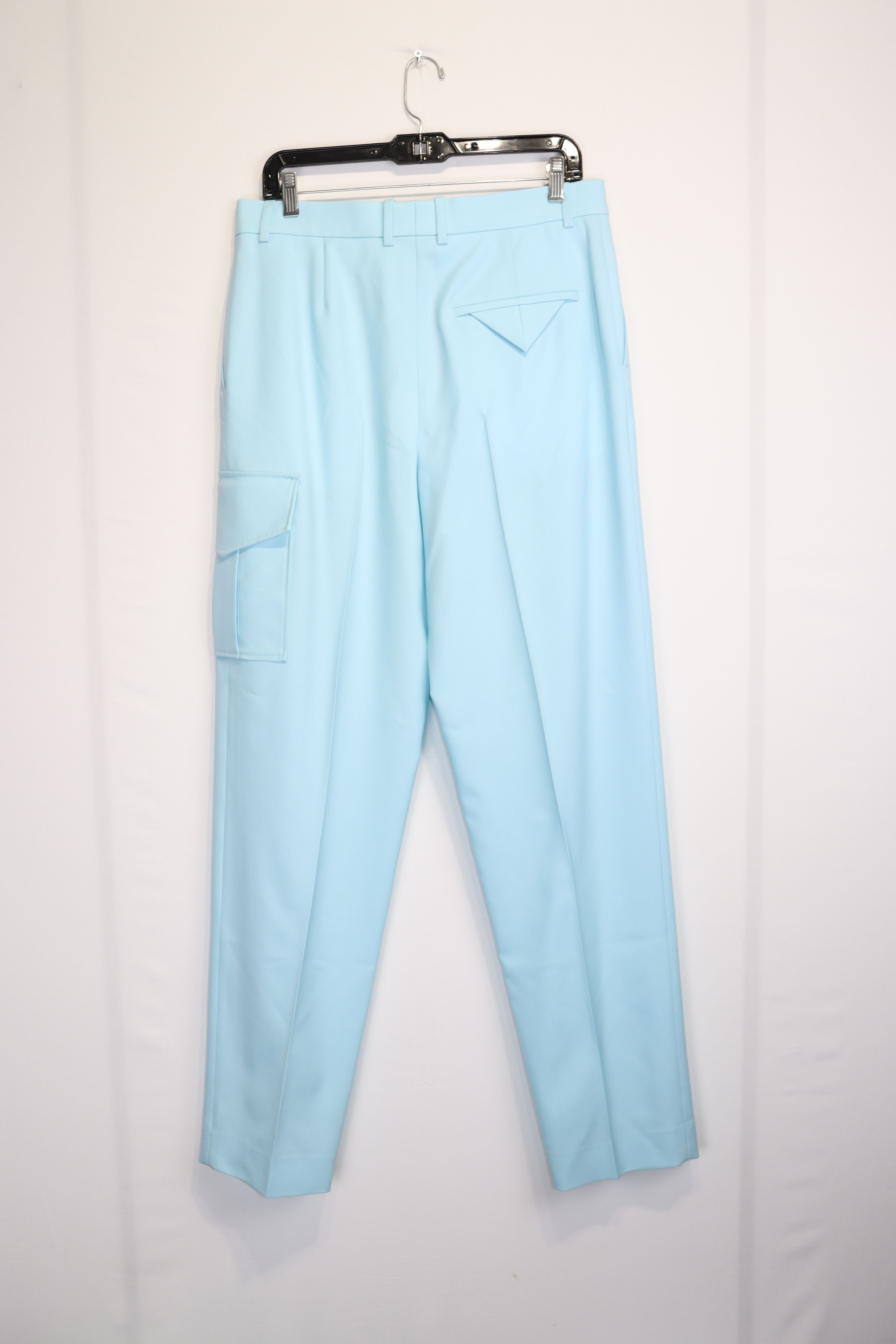 Bottega Veneta o1rshd1 Light Wool Twill Trousers in Pale Blue Size US 34 / EU 50 - 8 Thumbnail