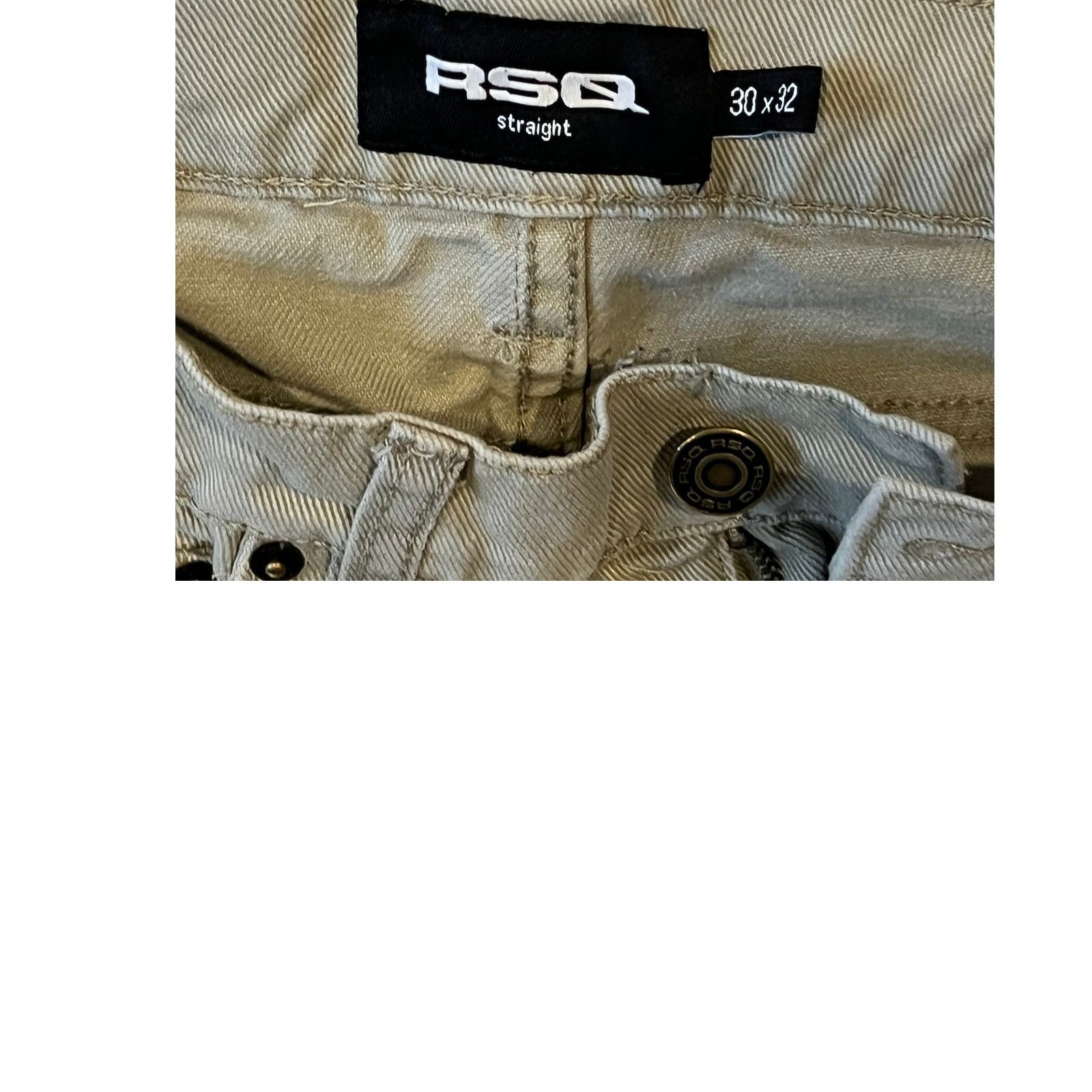 Rsq RSQ Straight Beige Gray Jeans Mens 30x32 Size US 30 / EU 46 - 3 Thumbnail