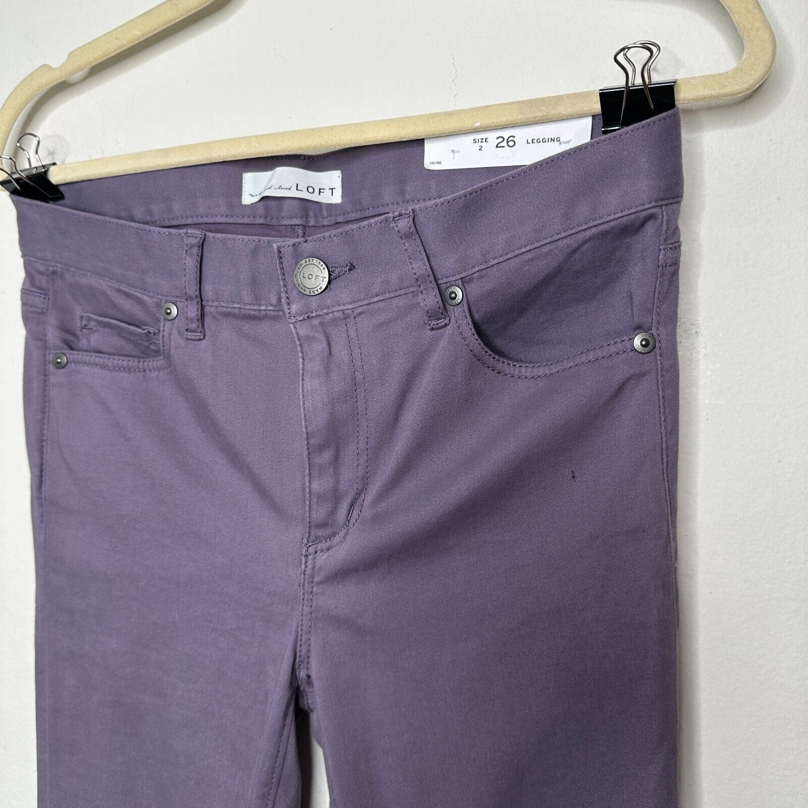 Loft NWT Loft Lilac Jeggings Mid-Rise Stretch Skinny Jeans 2 / 26 Size 30" / US 8 / IT 44 - 3 Thumbnail
