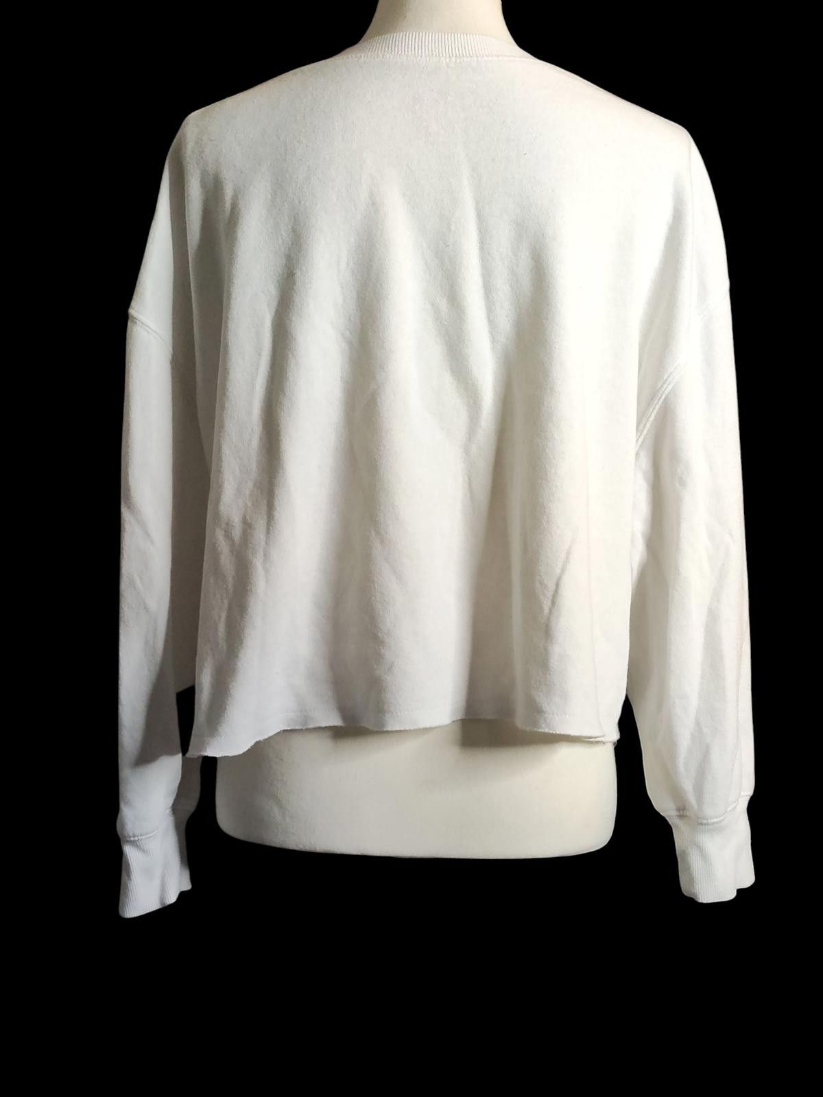 Other Justice White Crop Sweatshirt with Rainbow Logo Size L / US 10 / IT 46 - 6 Thumbnail