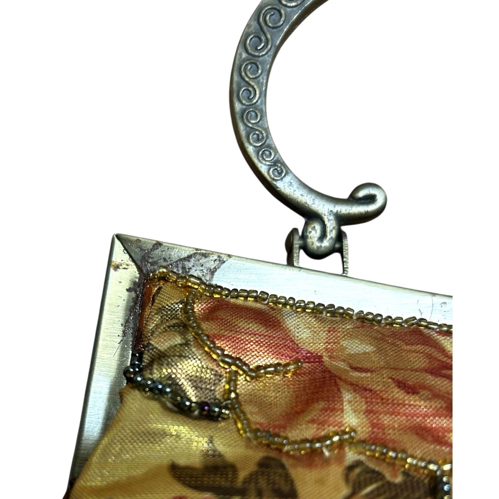 Vintage VINTAGE IN’S Beaded Metallic Floral ShoulderBag Kiss Lock Women Purse ChainStrap Gold Eveningwear Women Size ONE SIZE - 7 Thumbnail