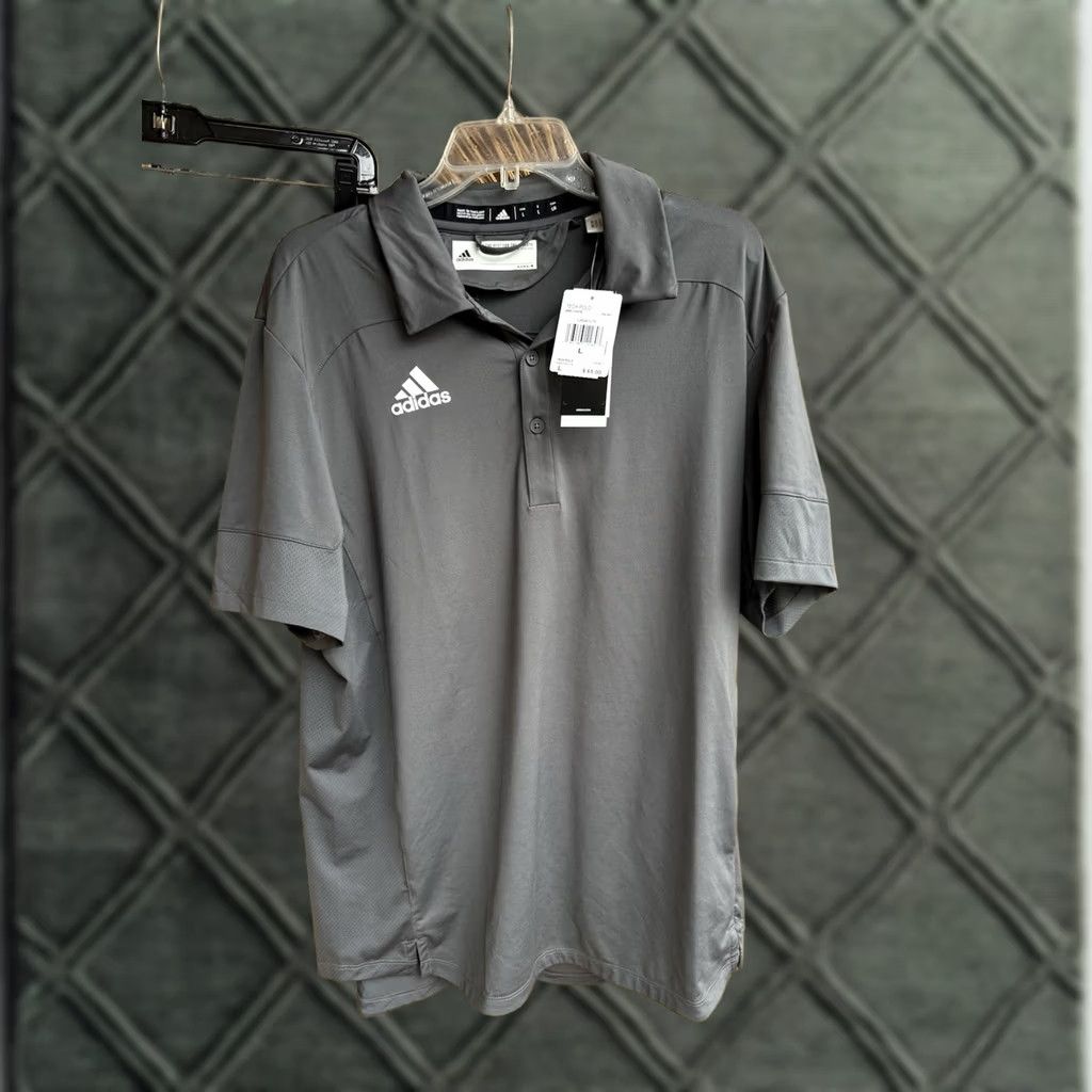 Adidas Adidas Tech Polo Gray Size L New With Tags Mens Shirt Regular Fit Size US L / EU 52-54 / 3 - 1 Thumbnail