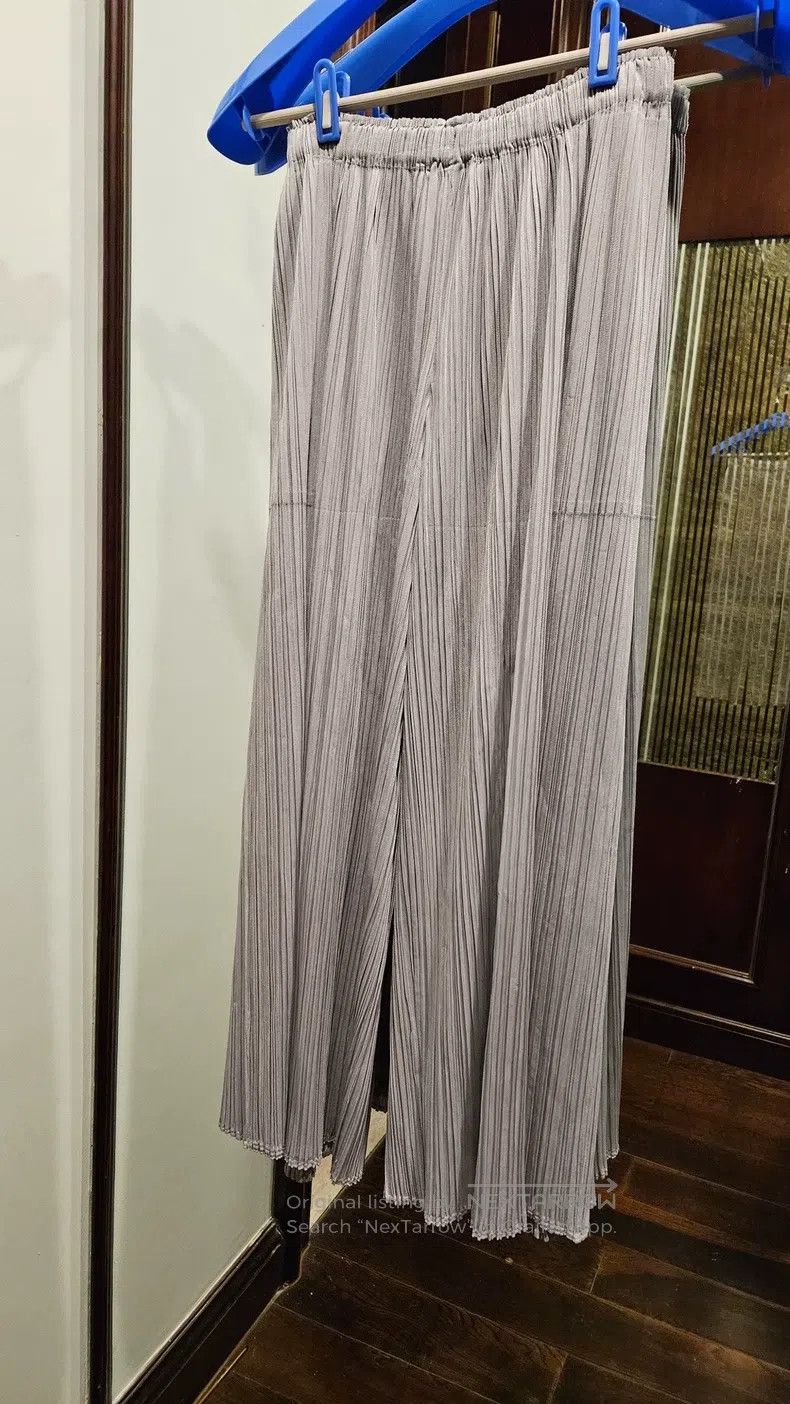 Issey Miyake Issey Miyake size:3 Light Gray Wide-leg Trousers Size 42" / US 20 - 2 Thumbnail