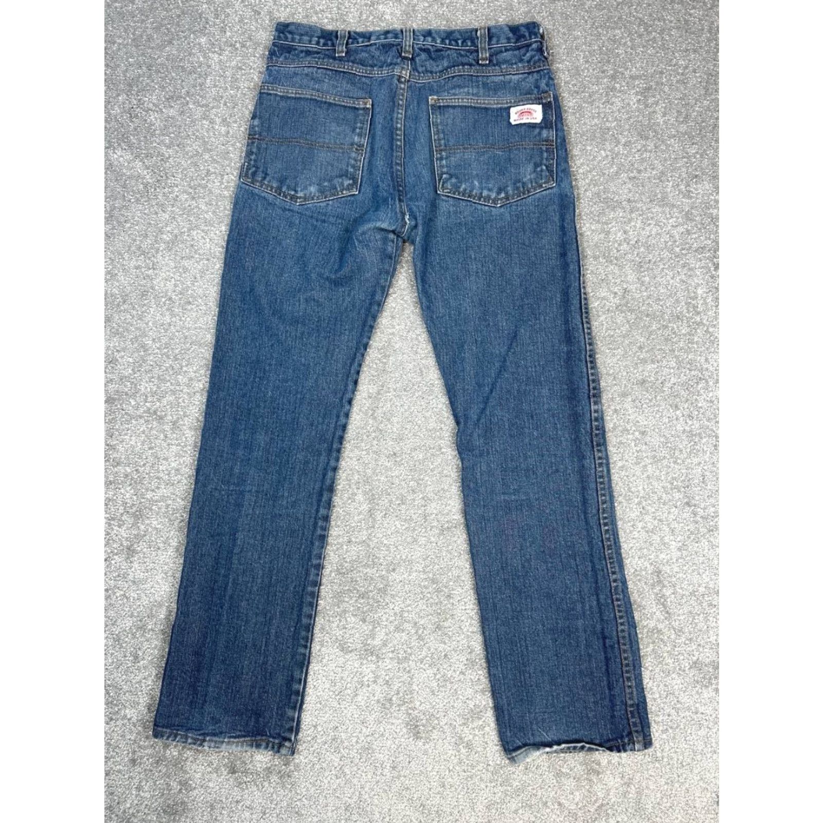 Denime Roundhouse Jeans Mens 30 Blue Denim Cotton Slim Fit Mid Rise Straight Leg 30x30 Size US 30 / EU 46 - 2 Thumbnail