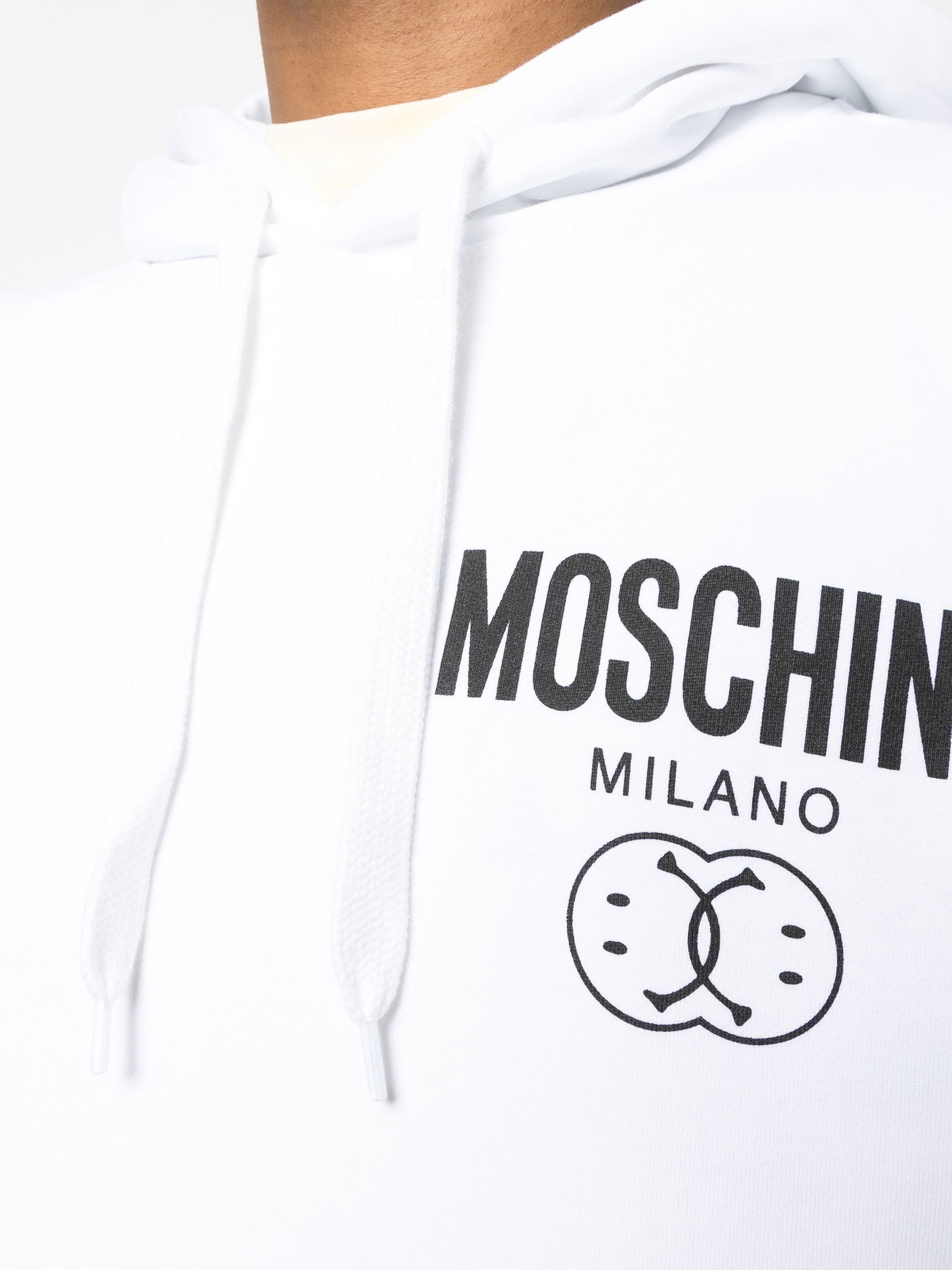 Moschino o1y0225 Logo Hoodie in White Size US L / EU 52-54 / 3 - 2 Thumbnail