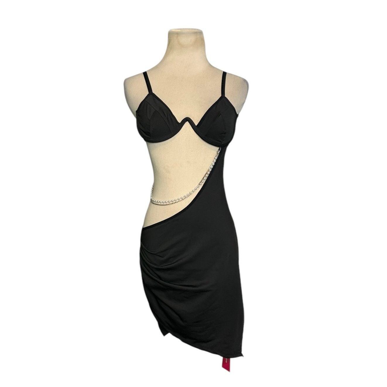 Shein SHEIN ICON Chain Detail Cut Out Waist Bodycon Dress Size 4 Size S / US 4 / IT 40 - 1 Thumbnail