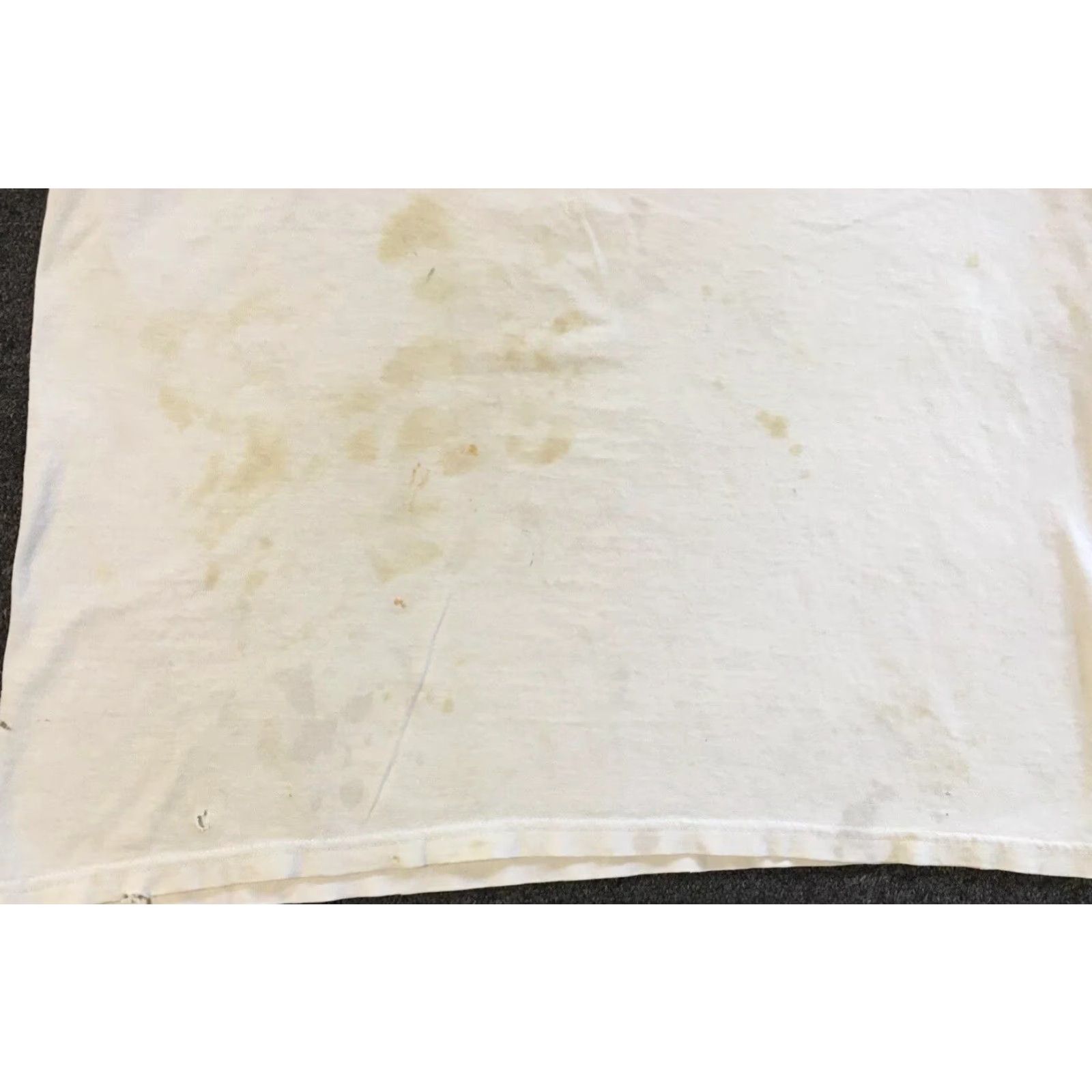 Billabong VINTAGE Quiksilver Thrashed Faded Distressed Shirt L Surf Skate Grunge Punk 90s Y2K Ocean Pacific Hawaii Destroyed Spellout White Mens T-Shirt Size US L / EU 52-54 / 3 - 5 Thumbnail