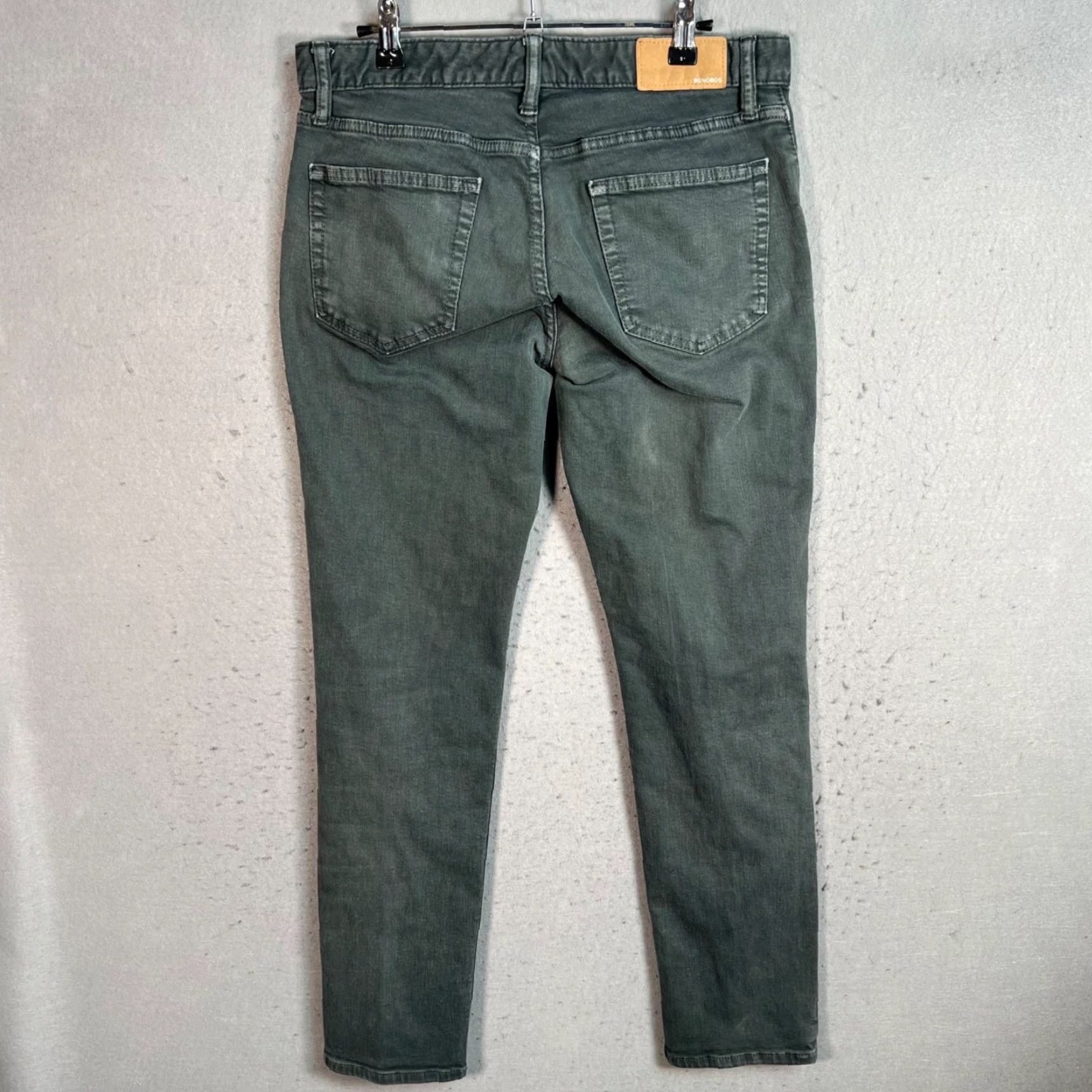 Bonobos BONOBOS Jeans Slim 31x30 Men Green Denim Cotton Blend 5-Pocket Inseam 30 Retro Preppy Style Mens Jeans Size US 31 - 2 Thumbnail