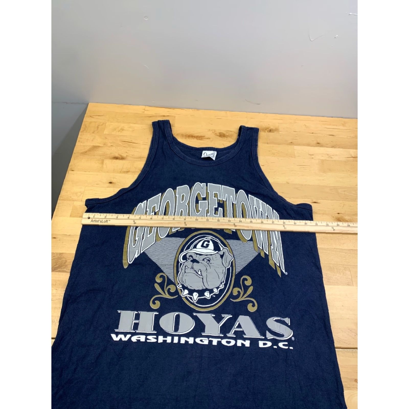 Vintage VINTAGE Georgetown Hoyas Tank Top Mens L Blue Bulldog University 1990s Graphic Tee Sportswear Shirt Men Blue Hoyas Tank Top Size US L / EU 52-54 / 3 - 6 Thumbnail