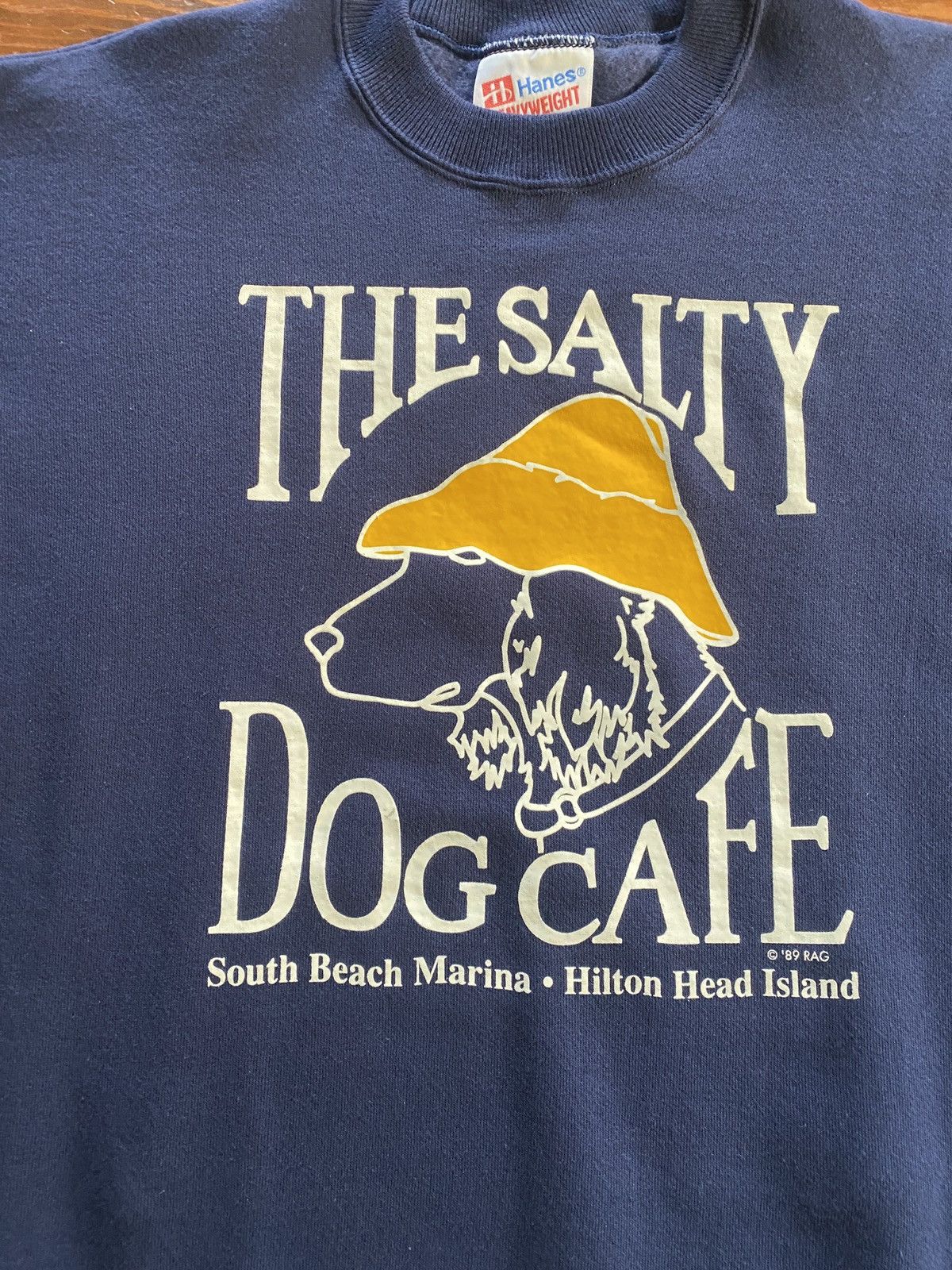 Hanes Vintage ‘89 The Salty Dog Cafe Navy Crewneck Sweatshirt Size US L / EU 52-54 / 3 - 3 Thumbnail