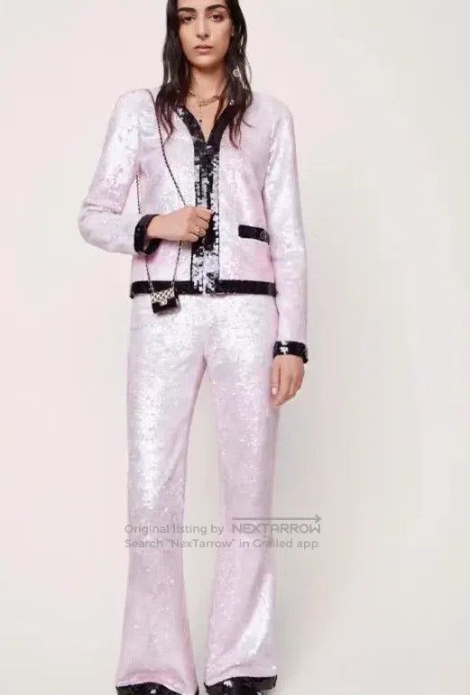 Chanel Chanel Full-body sequin two-pocket black sequin rolled-edg Size XS / US 0-2 / IT 36-38 - 7 Thumbnail