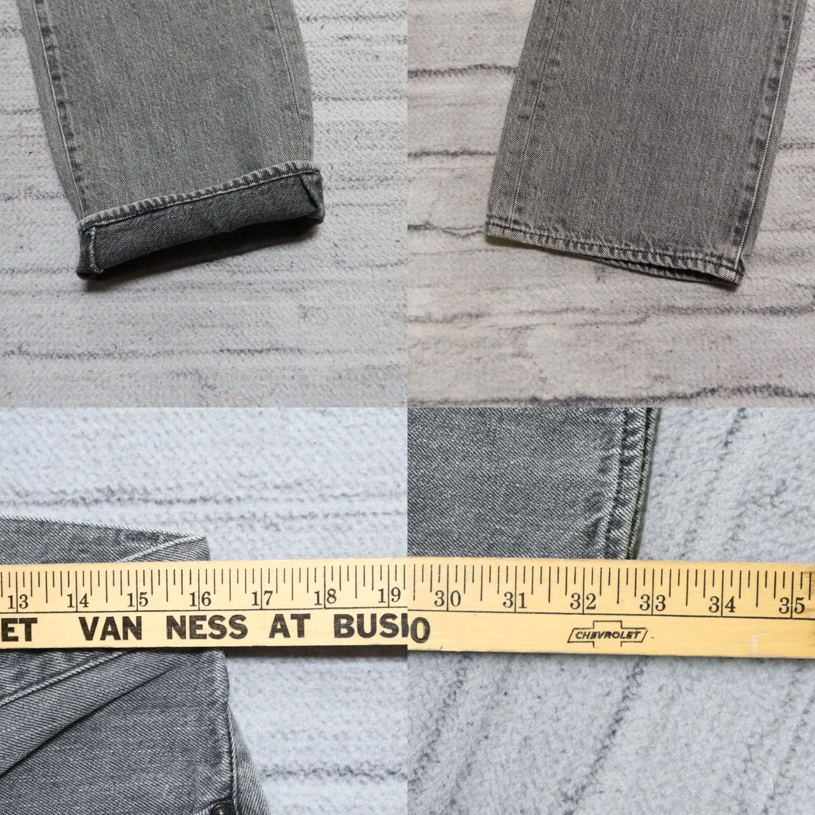 Denime VINTAGE Nom De Guerre Jeans Denim Mens 00s 32x32 1/2 Grey Size US 32 / EU 48 - 9 Thumbnail