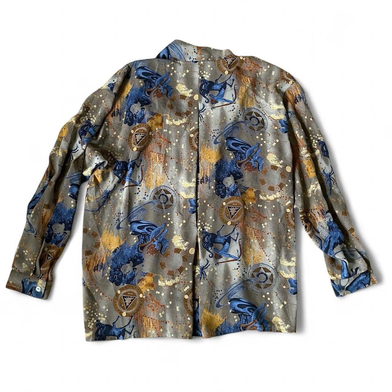 Japanese Brand JAPANESE VINTAGE BRAND - DONNA UNO • ASTROLOGY PRINT BLOUSE Size M / US 6-8 / IT 42-44 - 4 Thumbnail