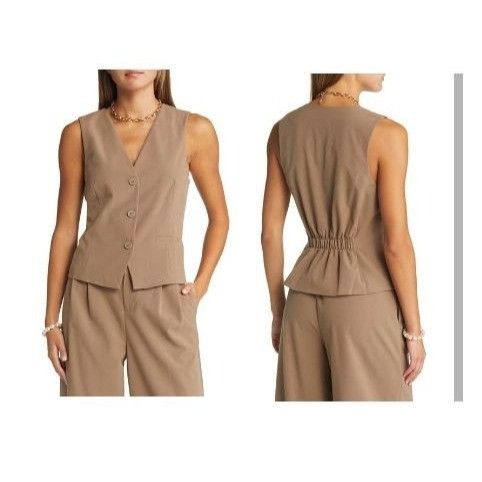 Other OPEN EDIT Fitted Vest In Brown Caribou, S Size S / US 4 / IT 40 - 1 Thumbnail