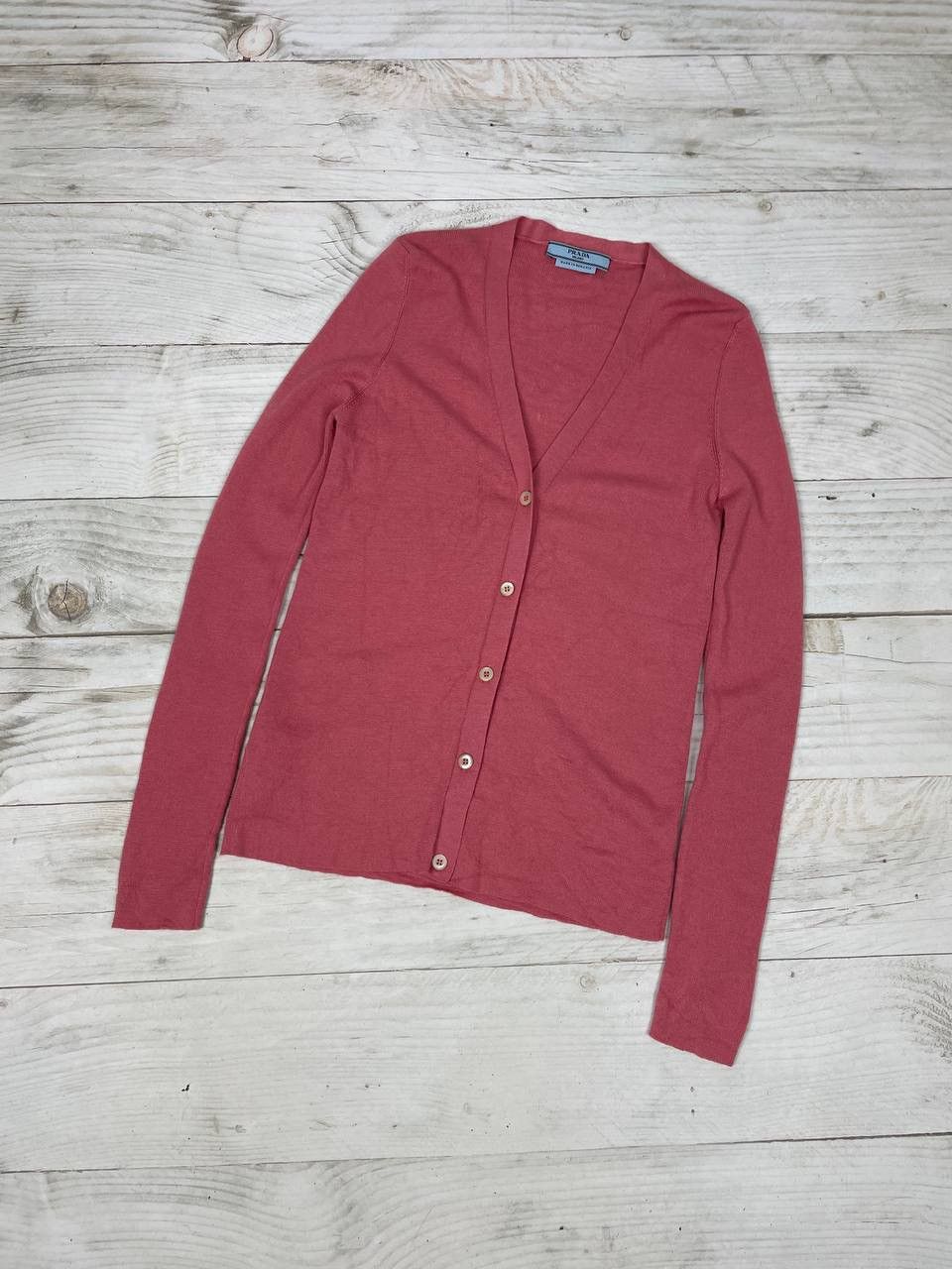 image of Prada Cashmere Silk Cardigan Pink Woman 44 Luxury, Women's (Size Medium)