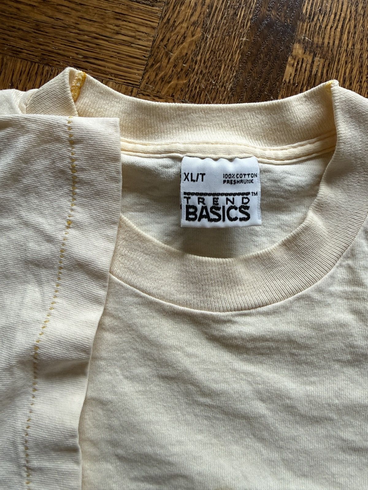 Vintage Vintage 90s Blank Selvedge Pocket Tee Size US XL / EU 56 / 4 - 2 Thumbnail