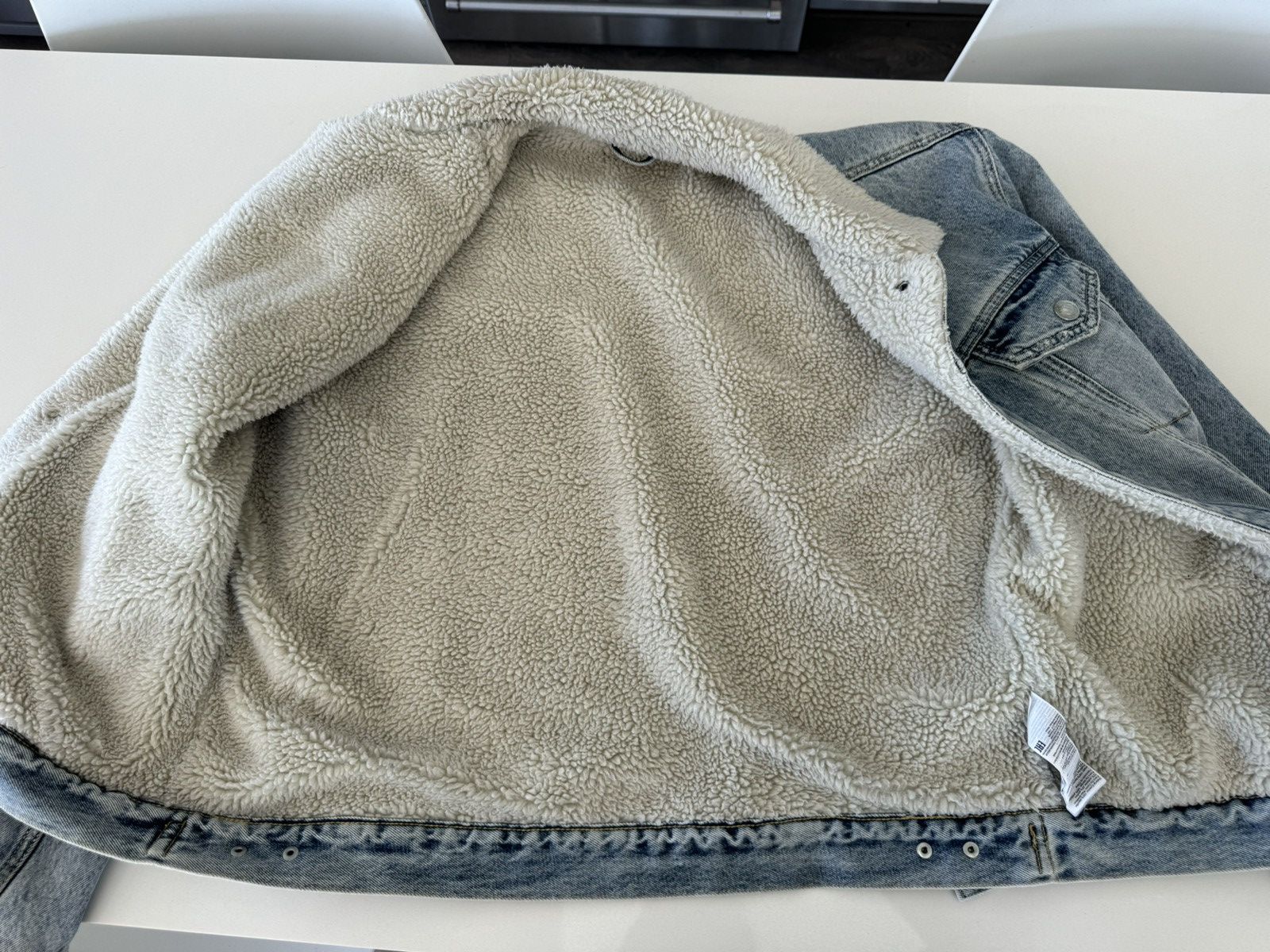 Allsaints Allsaints Ilkley Fleece Sherpa Lined Denim Jacket large Size US L / EU 52-54 / 3 - 4 Thumbnail