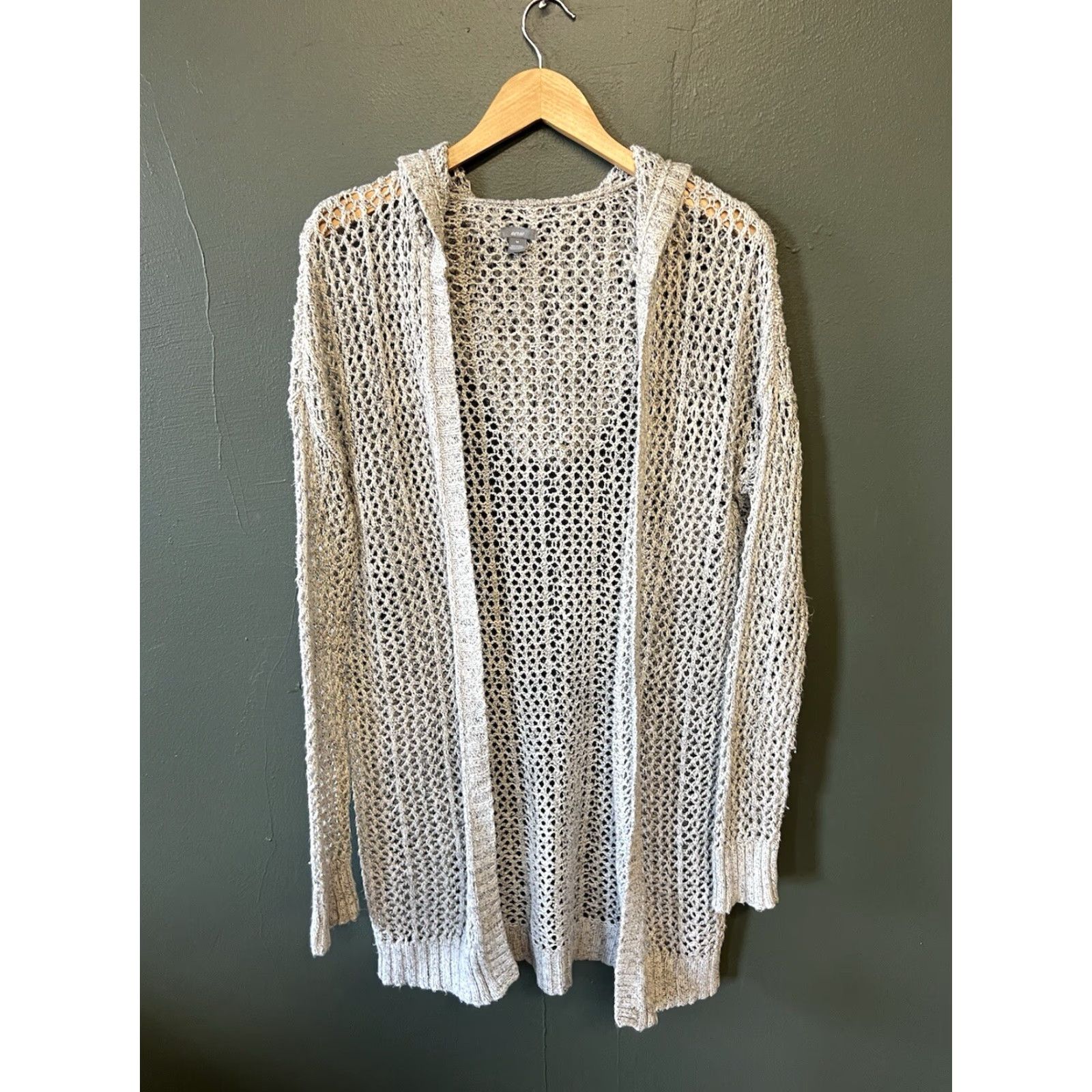 Vintage Aerie Womens Beige Knit Crochet Cardigan Sweater Size M Regular Knit Cardigan Womens Beige Crochet 90s? Size M / US 6-8 / IT 42-44 - 2 Thumbnail