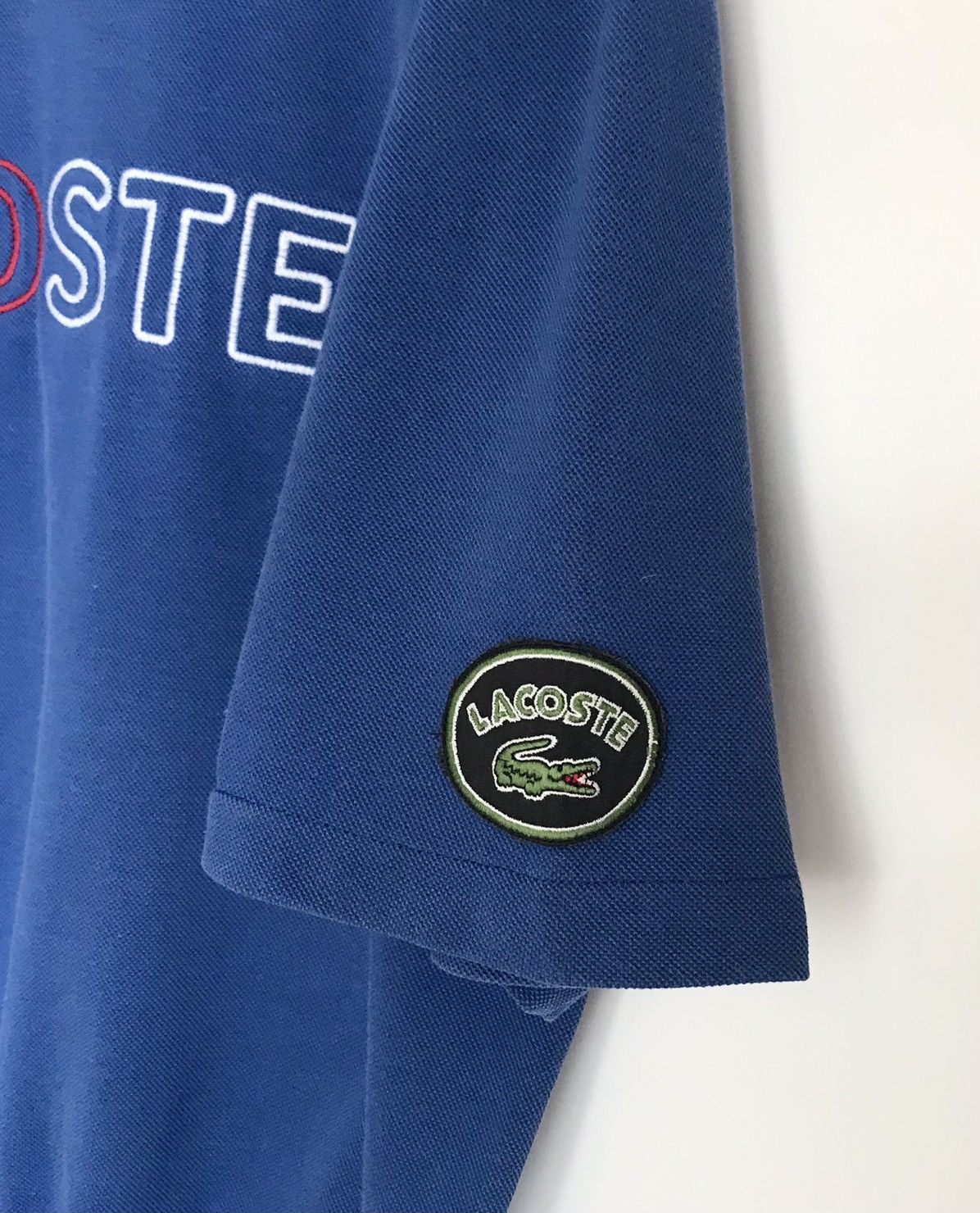 Lacoste Lacoste Vintage 90s Tee Oversized Mens Sz L Blue Size US L / EU 52-54 / 3 - 3 Thumbnail