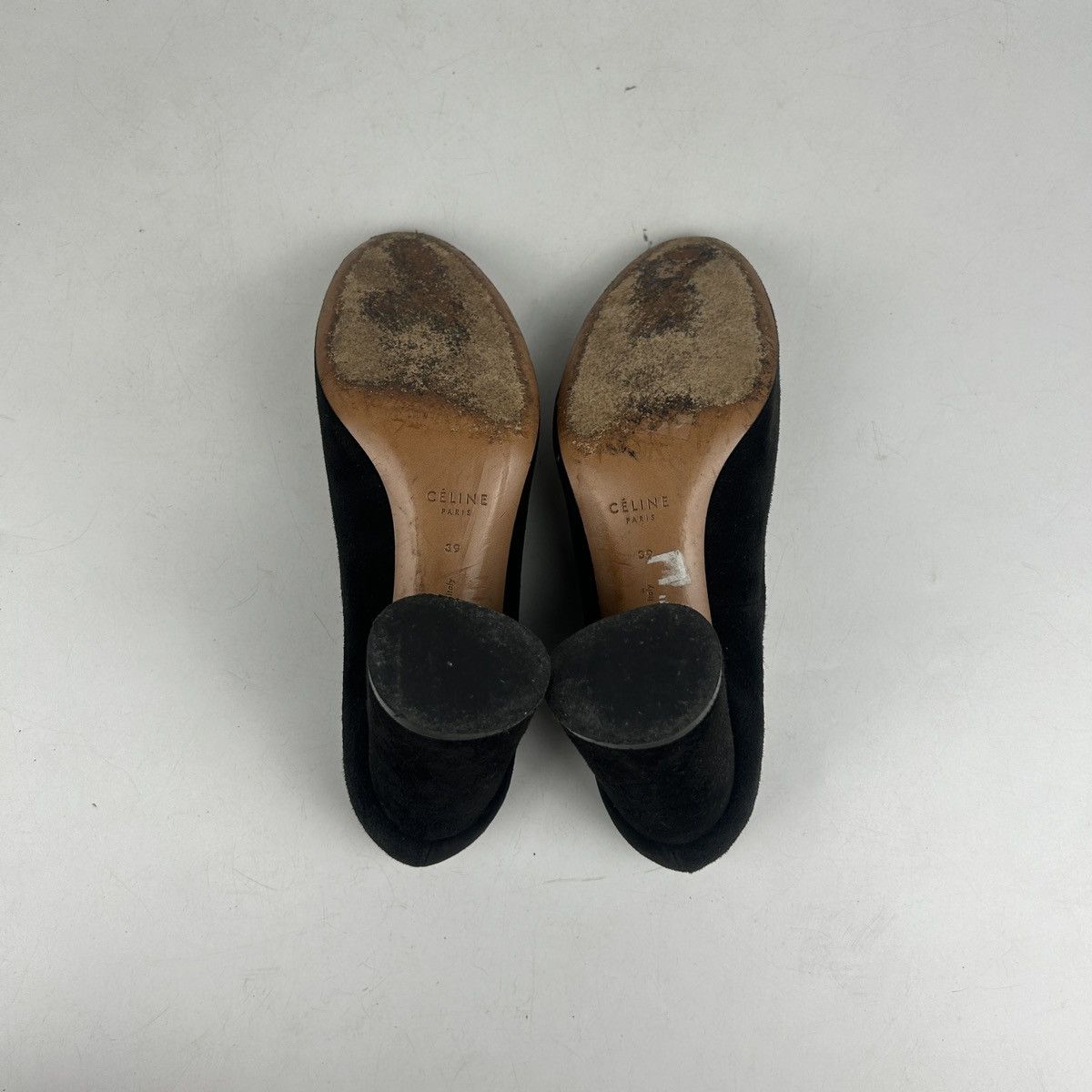 Celine Celine Phoebe Philo Black Suede Round-Toe Pumps Size US 9 / IT 39 - 9 Thumbnail